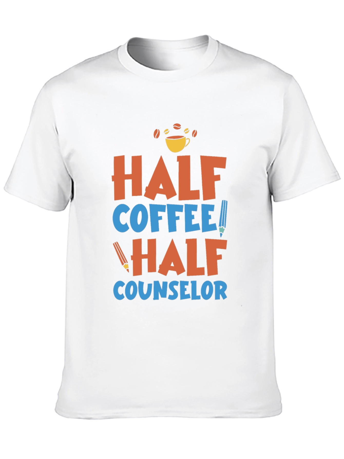 Black Half Coffee Half Counselor Graphic Tee view 10