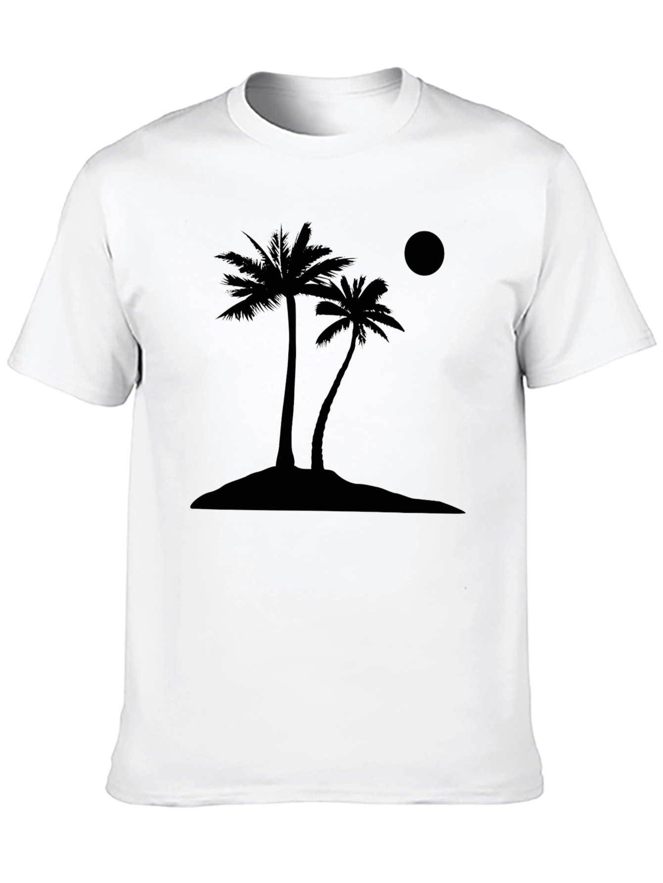 Black Tropical Palm Tree Graphic Tee - Black view 10