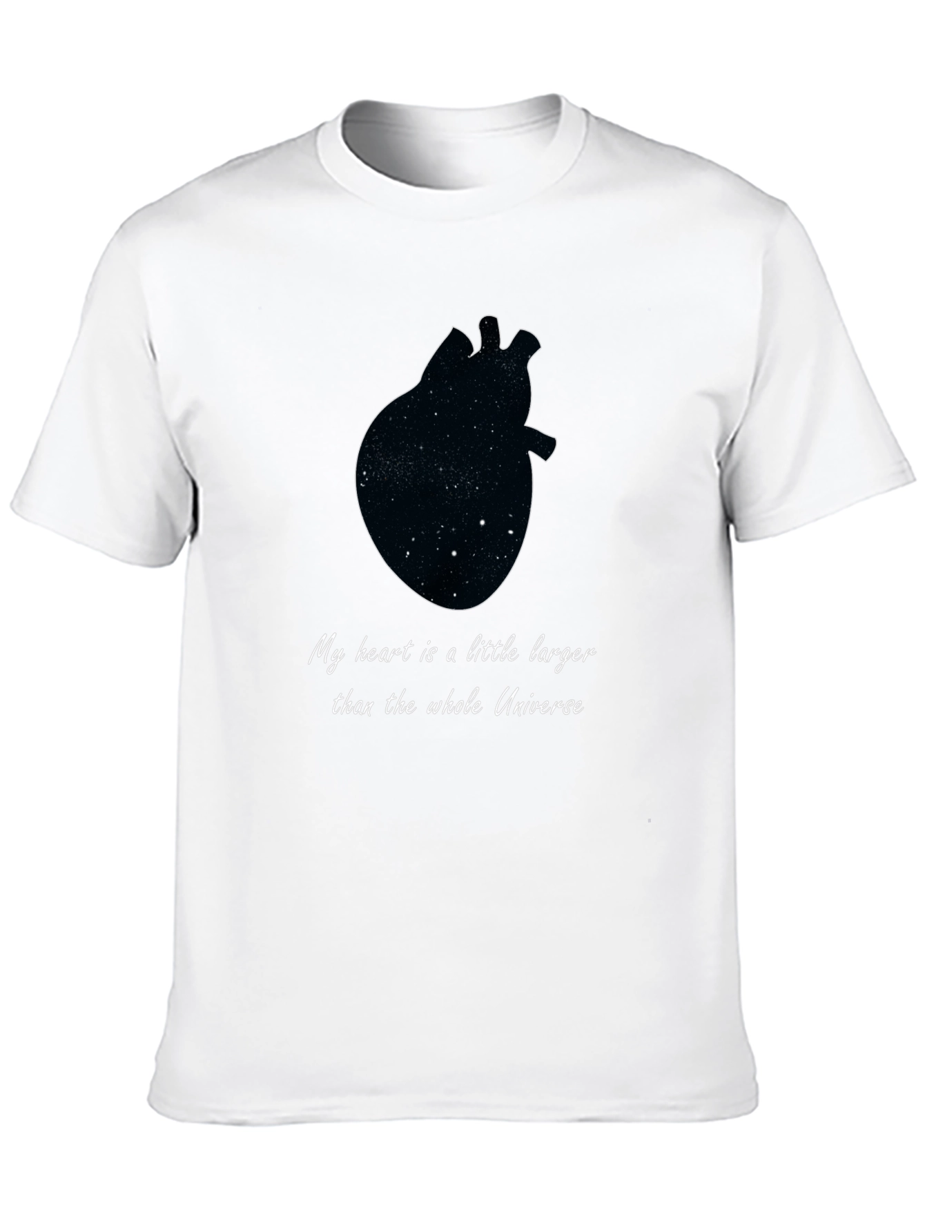 Black Cosmic Heart T-Shirt - Unisex Galaxy Tee view 10