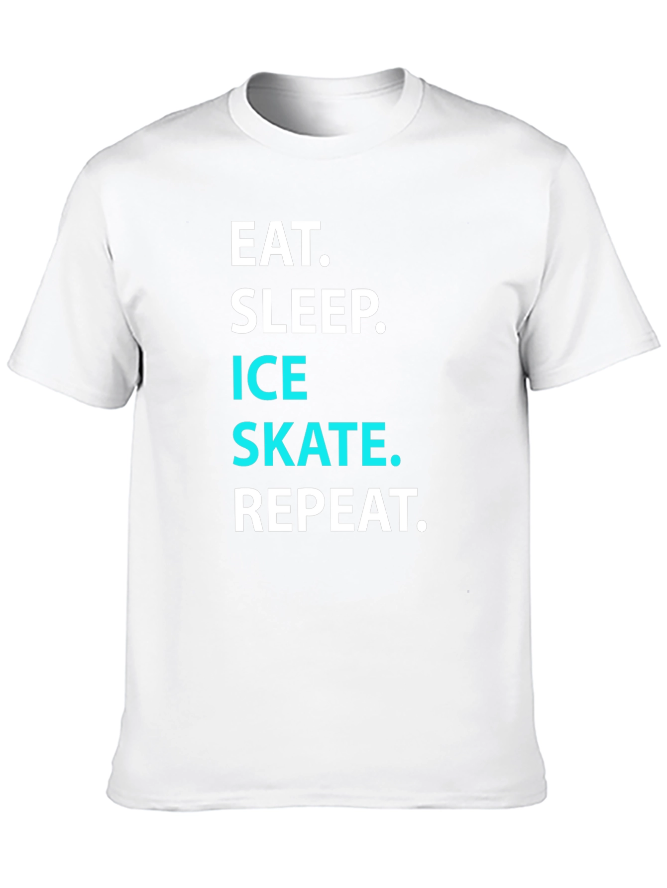 Black Eat Sleep Ice Skate Repeat T-Shirt view 10