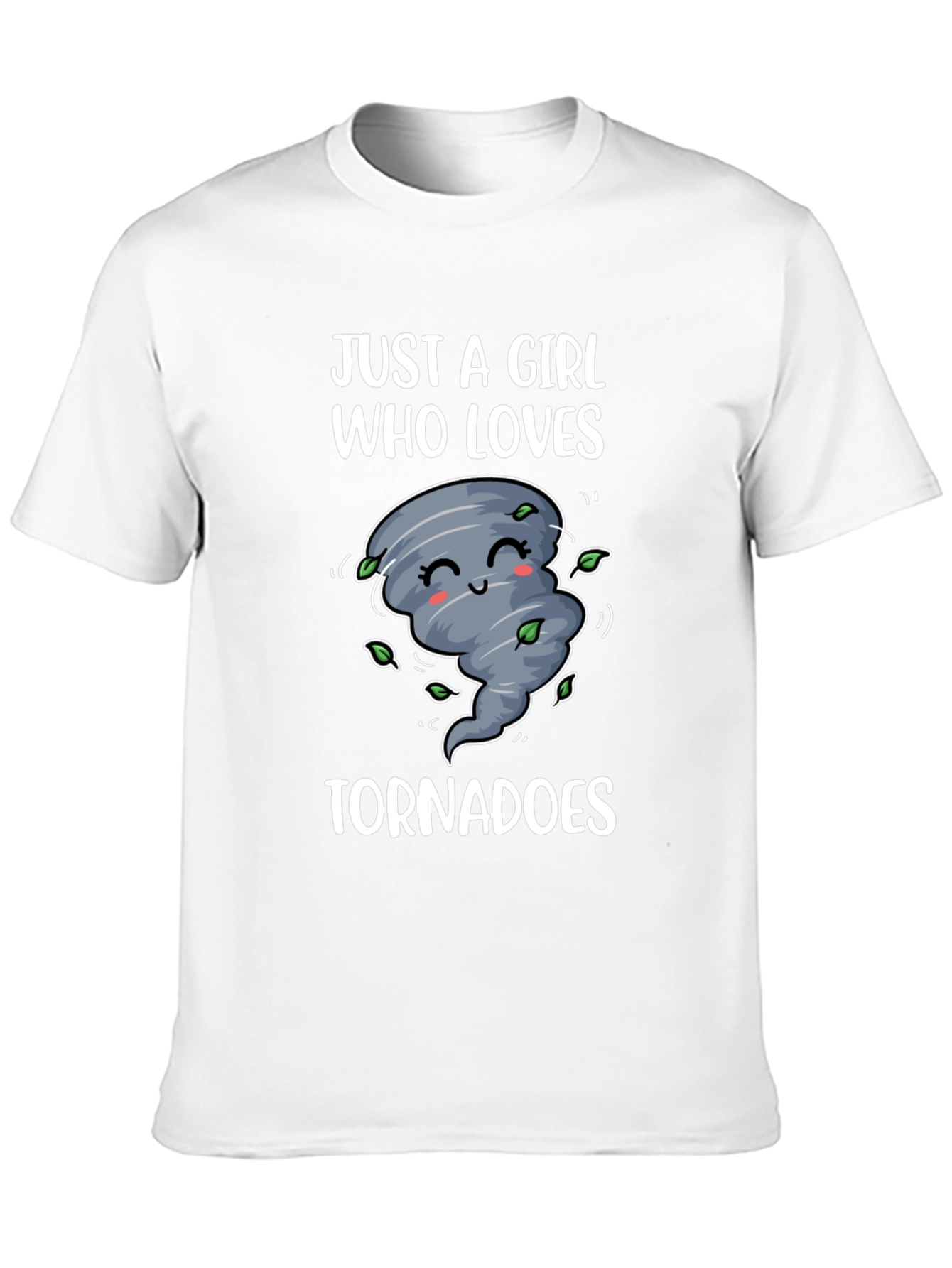 Black Cute Tornado Graphic Tee - Just A Girl Who Loves Tornadoes view 10