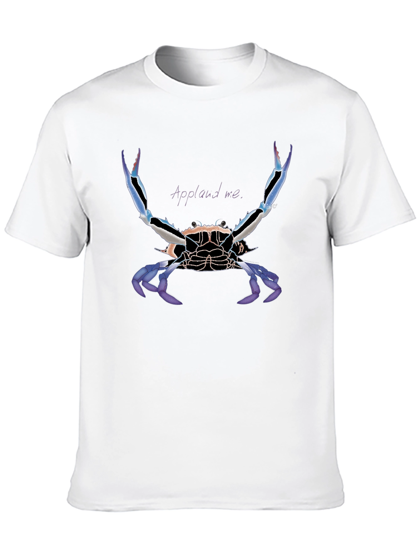 Black Applaud Crab Graphic Tee - Bold Statement Shirt view 10