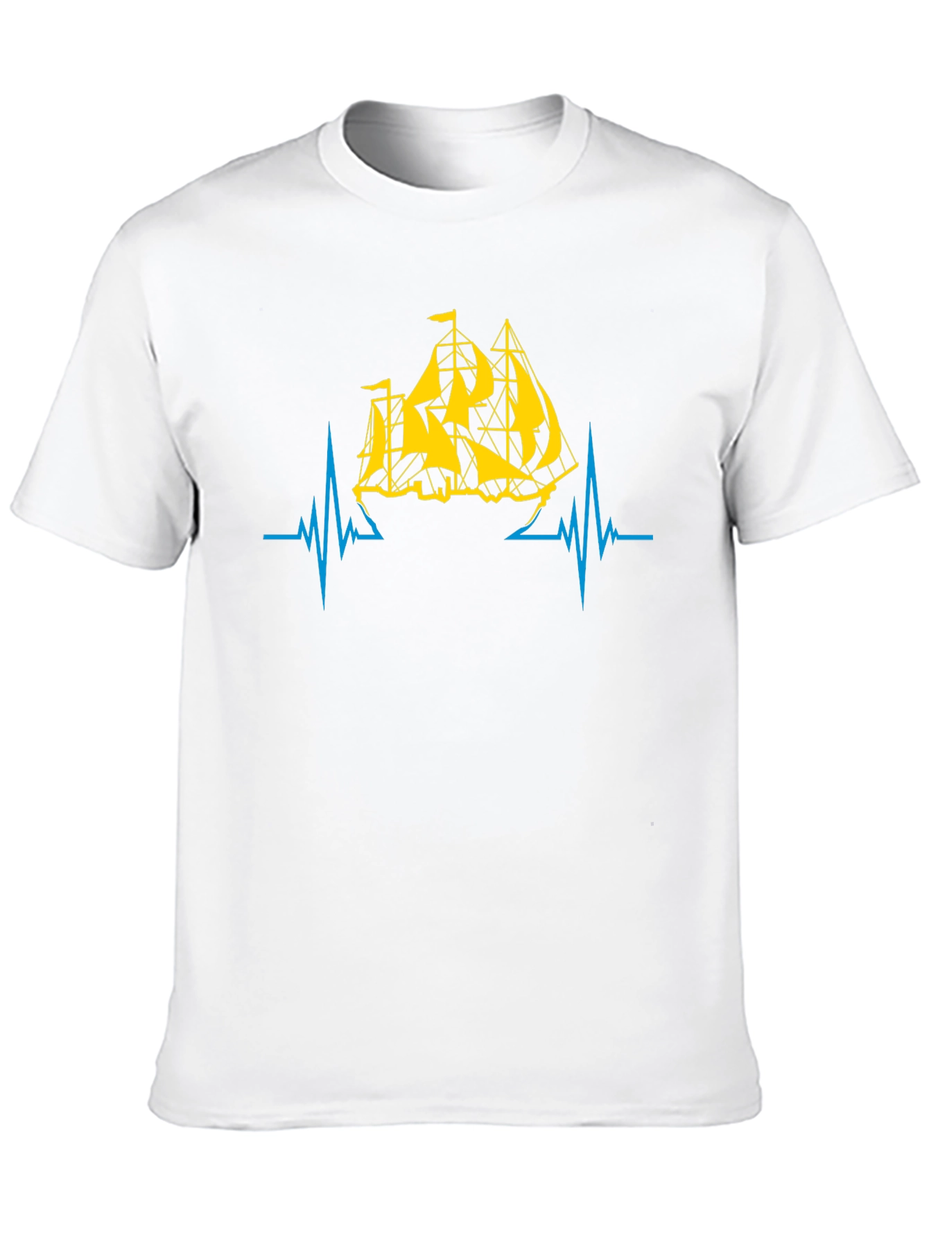 Black Nautical Heartbeat T-Shirt - Black view 10