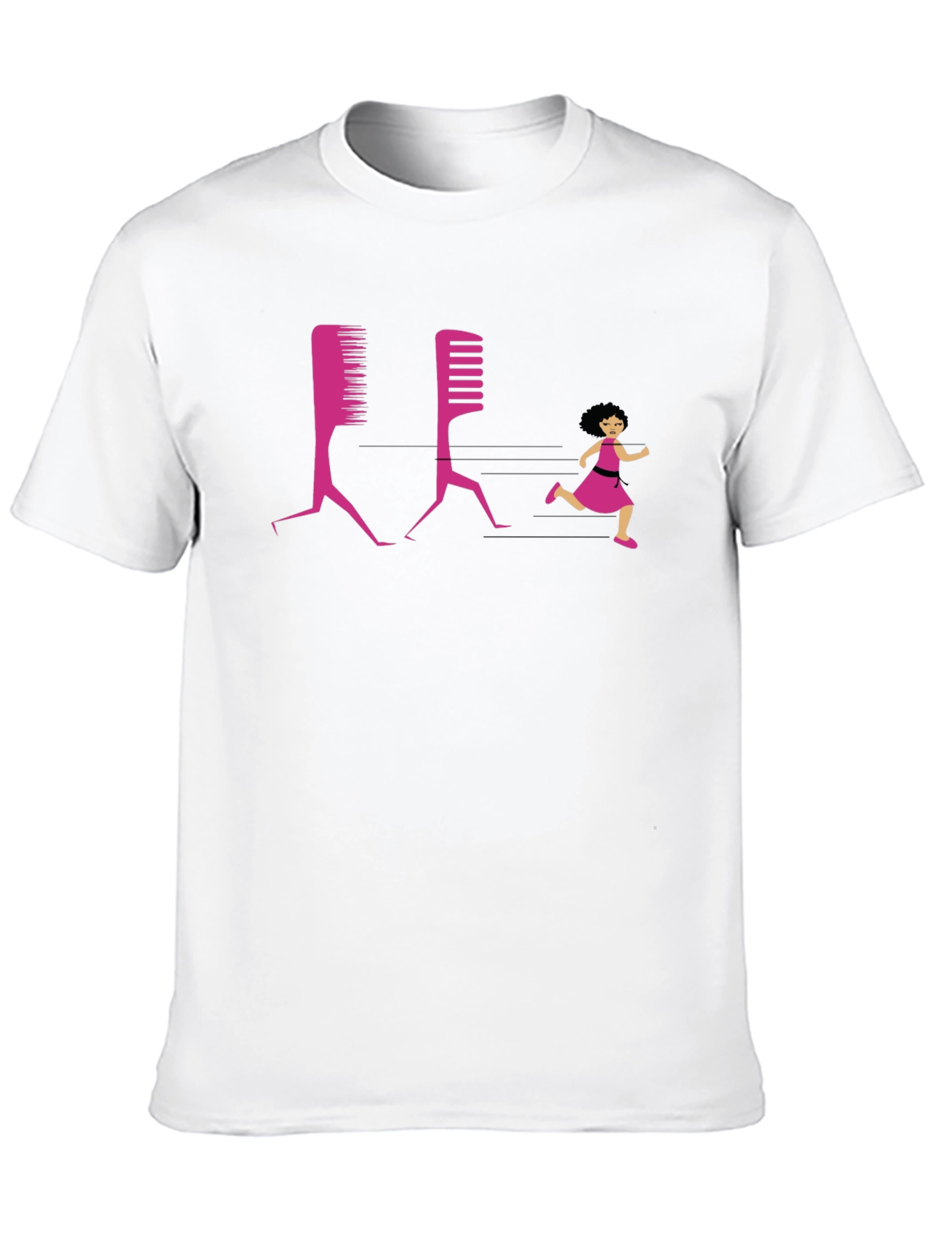 Black Funny Hairdresser T-Shirt Running Comb Design view 10