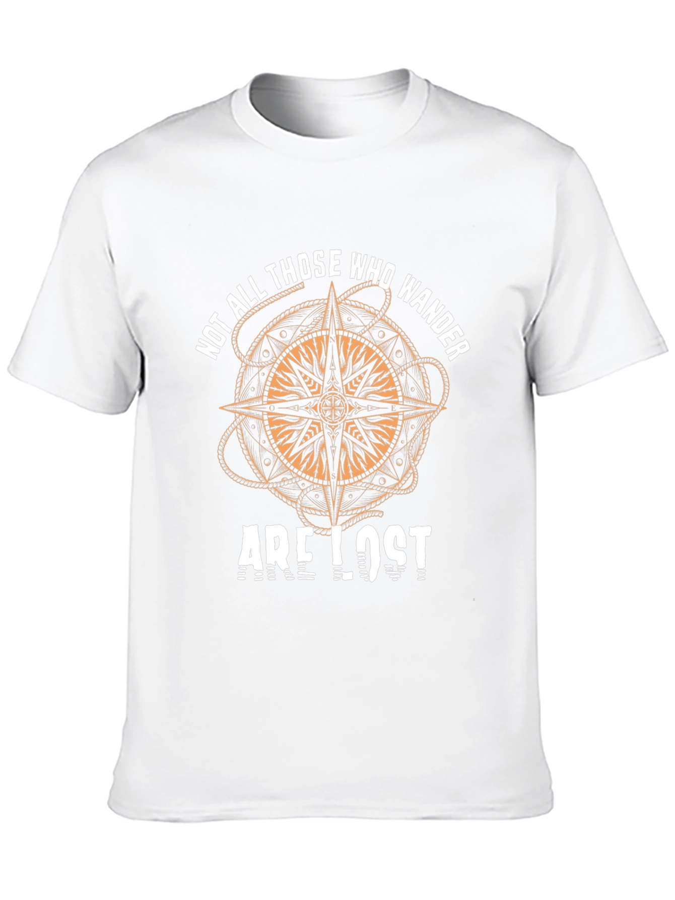 Black Wanderlust Compass Graphic Tee - Not All Who Wander view 10