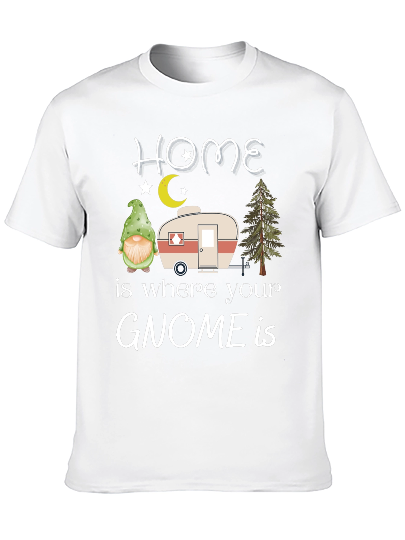 Black Home is Where Your Gnome is T-Shirt view 10