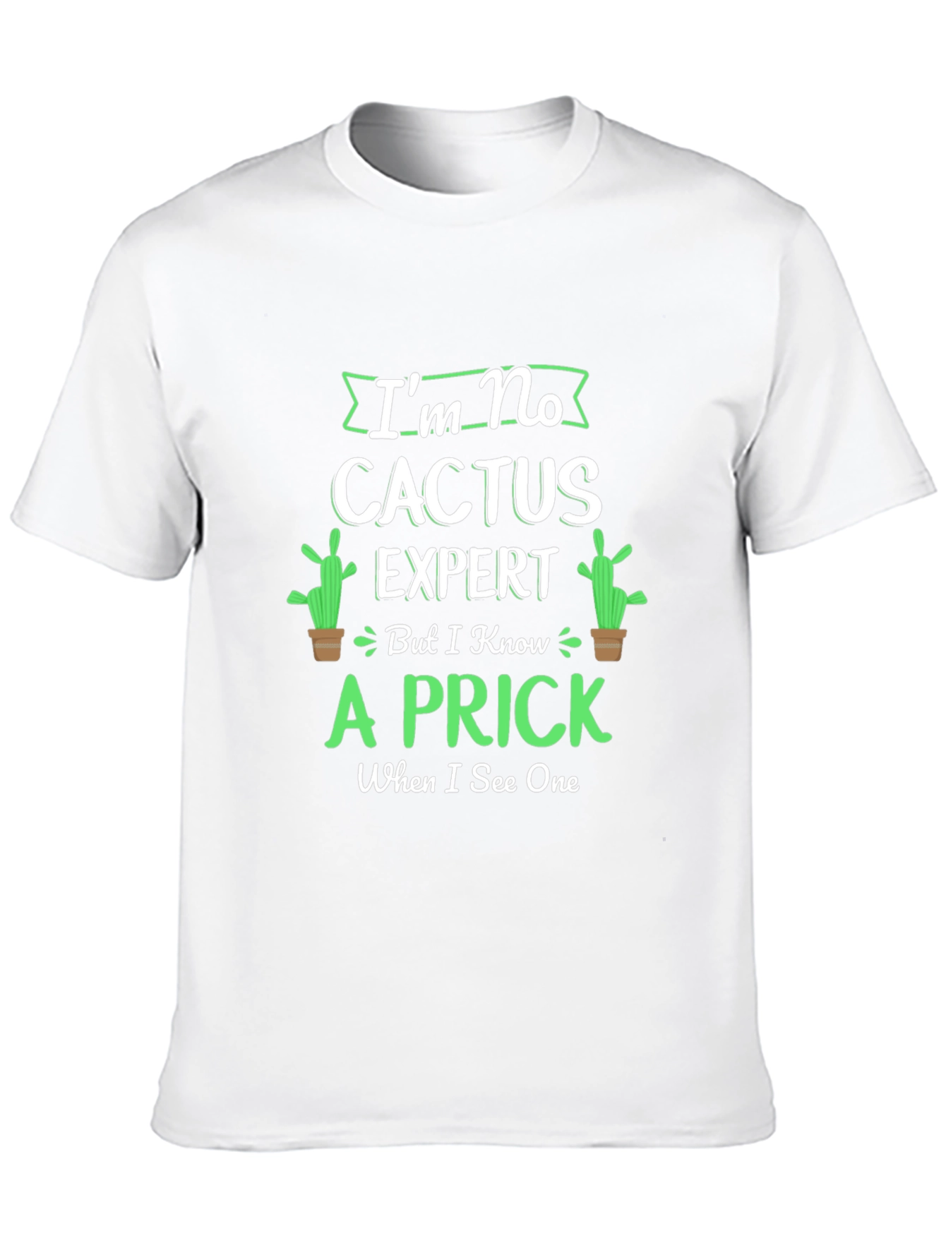 Black Cactus Expert Graphic Tee - Funny Sarcastic Humor Shirt view 10
