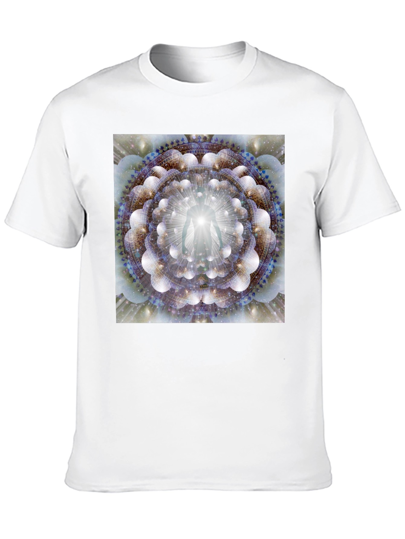 Black Enlightened Being Mandala Black T-Shirt view 10