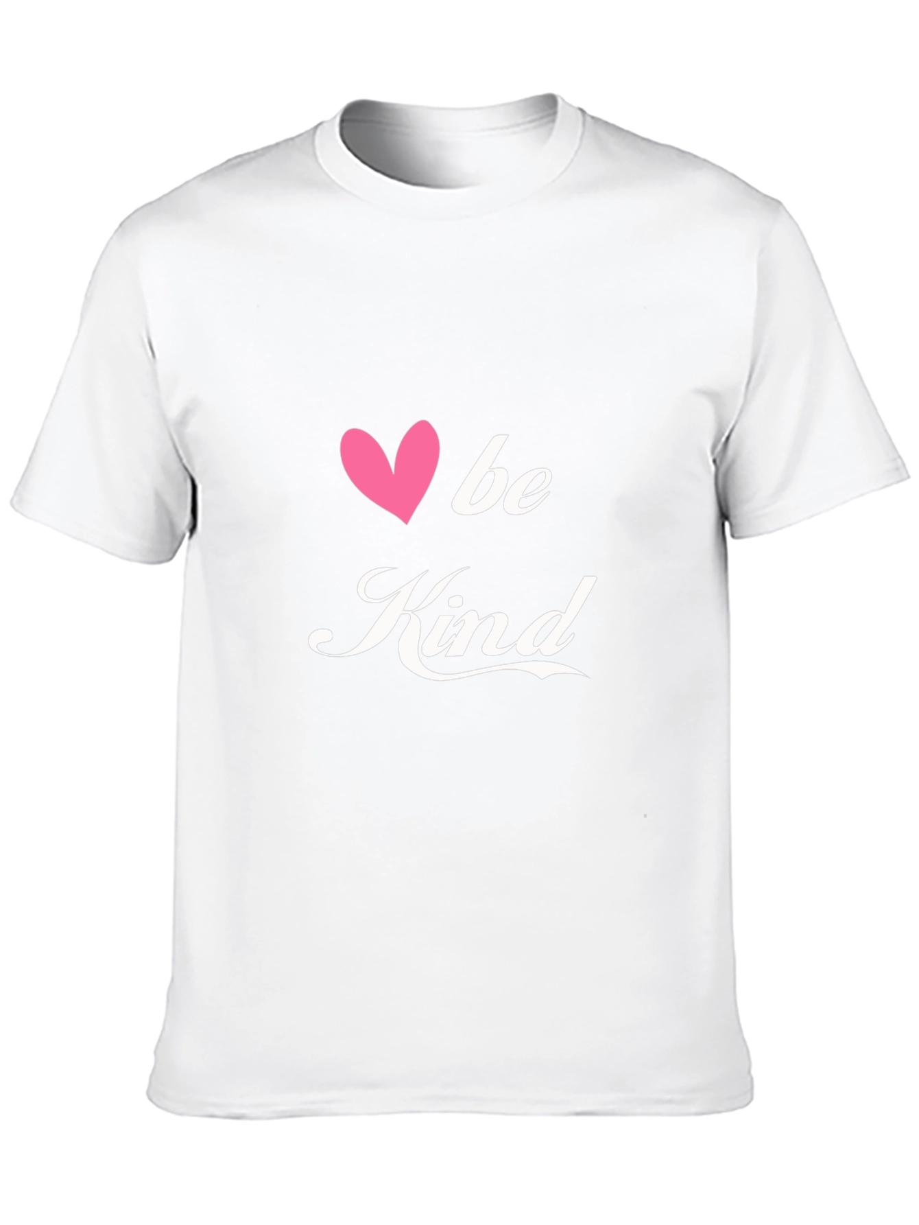 Black Be Kind T-Shirt - Black Cotton Blend Tee with Heart Design view 10