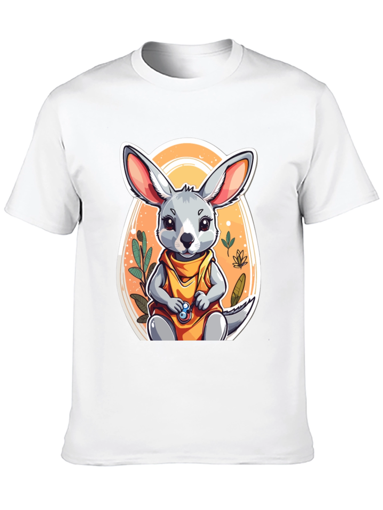 Black Cute Cartoon Jerboa T-Shirt view 10