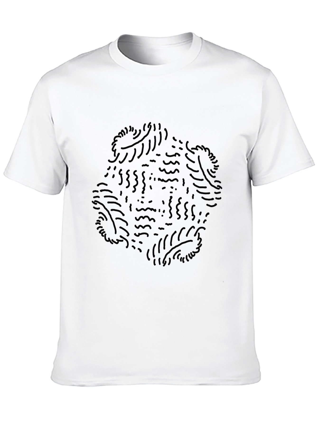 Black Abstract Graphic Black T-Shirt view 10