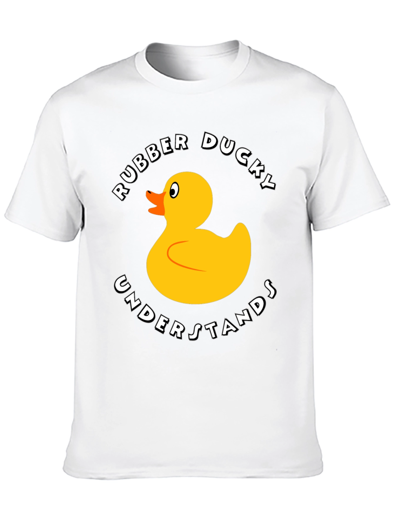 Black Rubber Ducky Graphic T-Shirt - Funny Cartoon Duck Tee view 10