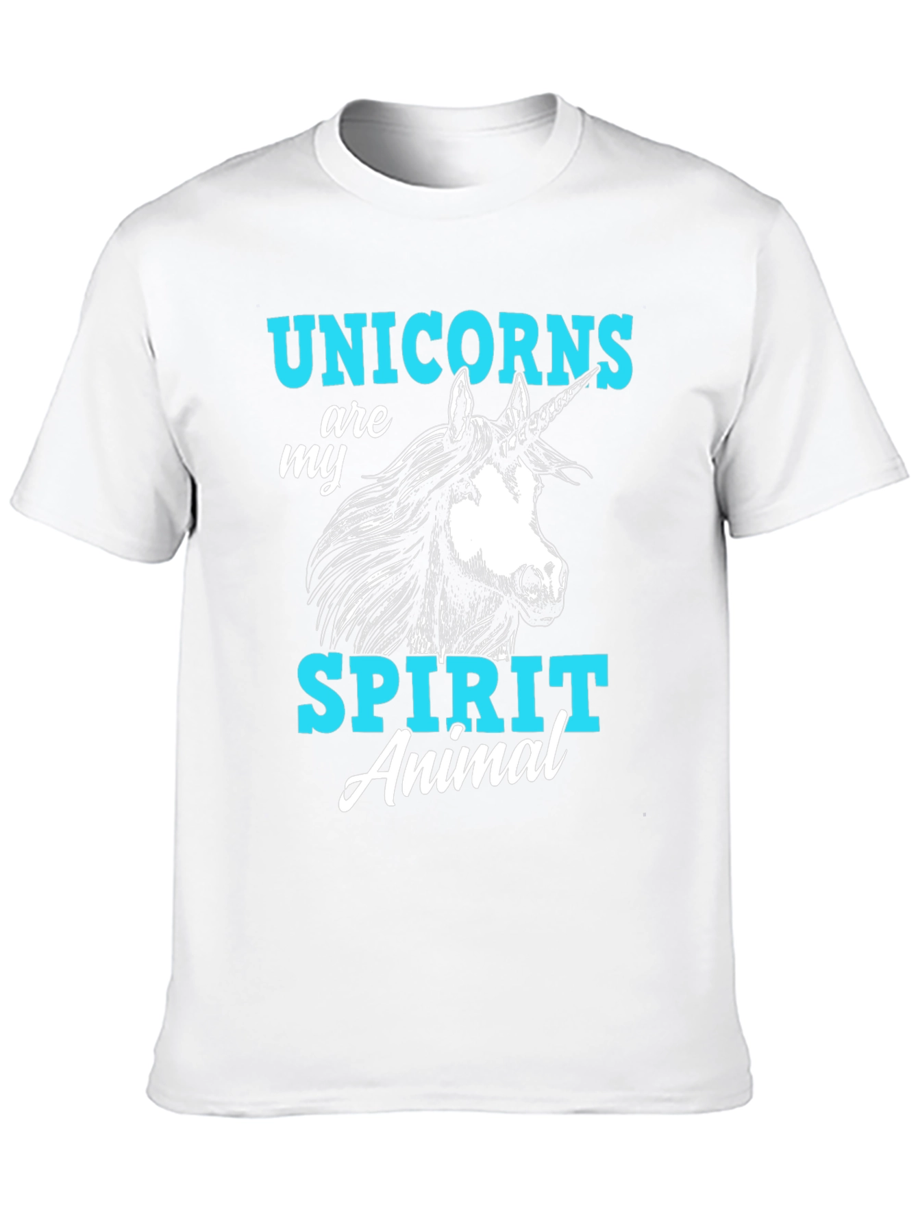 Black Unicorn Spirit Animal Graphic T-Shirt, Black Cotton Tee view 10