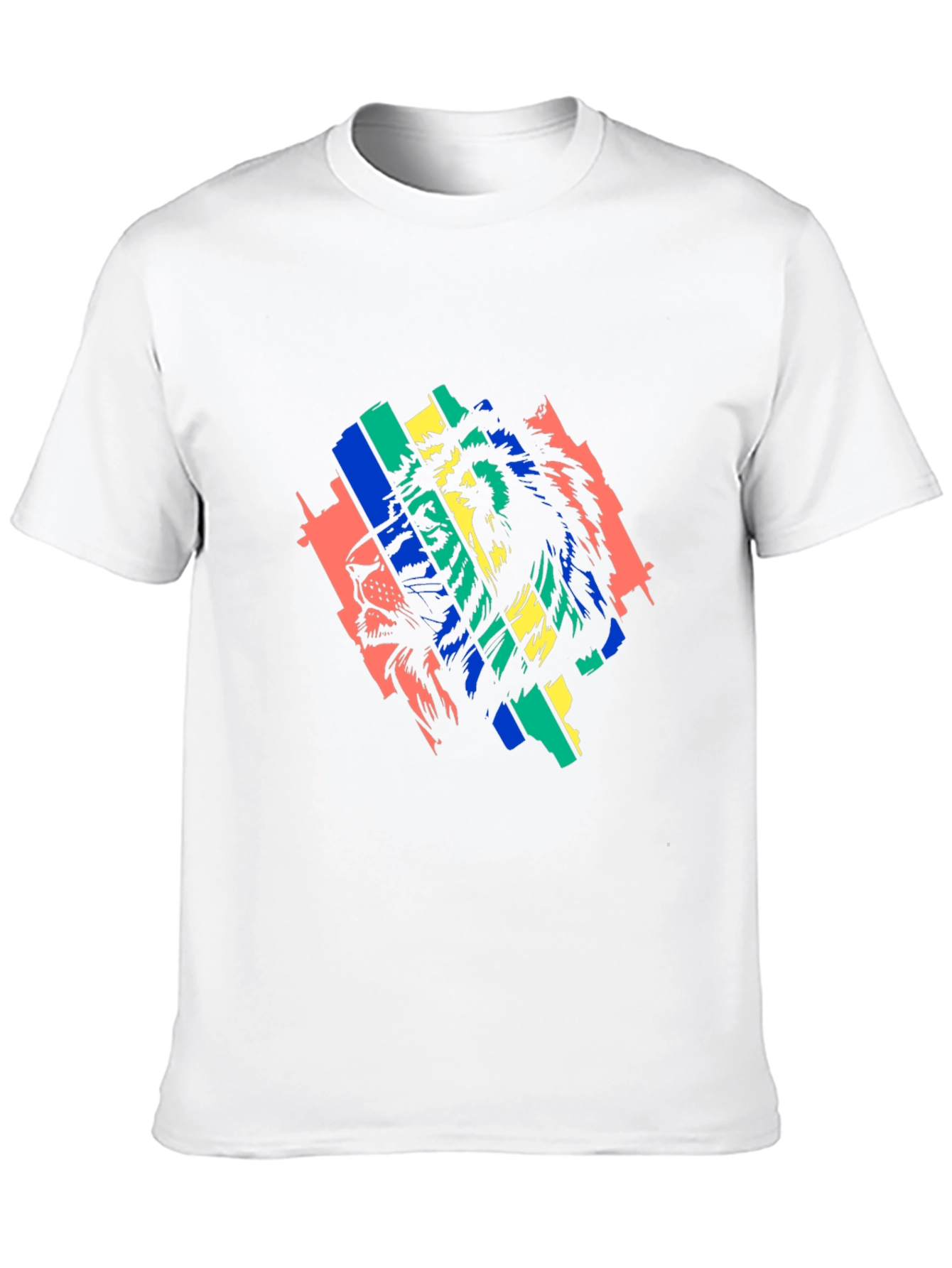 Black Vibrant Lion Graphic Black T-Shirt - Bold Style view 10