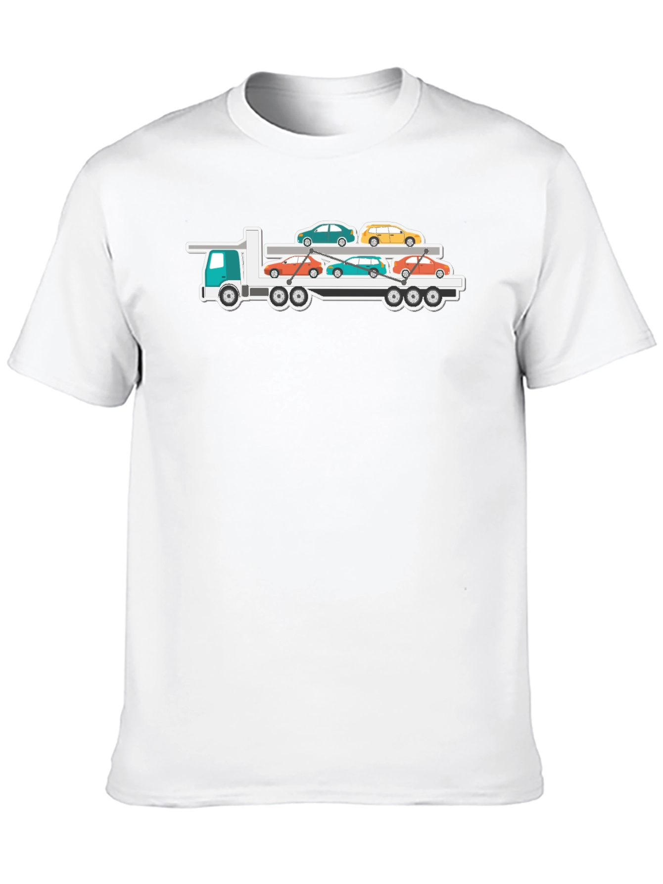 Black Car Carrier Truck T-Shirt - Automotive Enthusiast Tee view 10