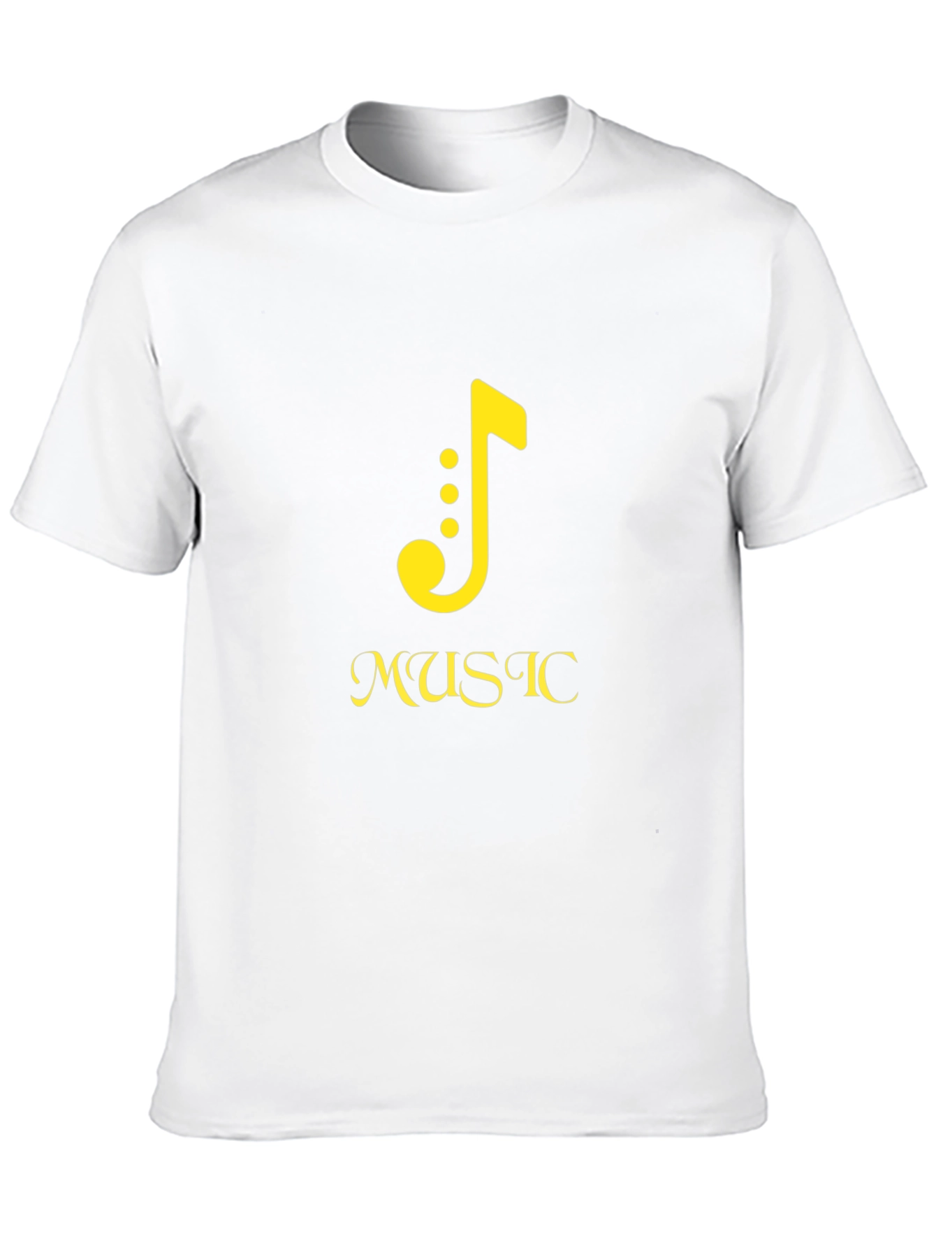 Black Men's Black Music Note Graphic T-Shirt view 10