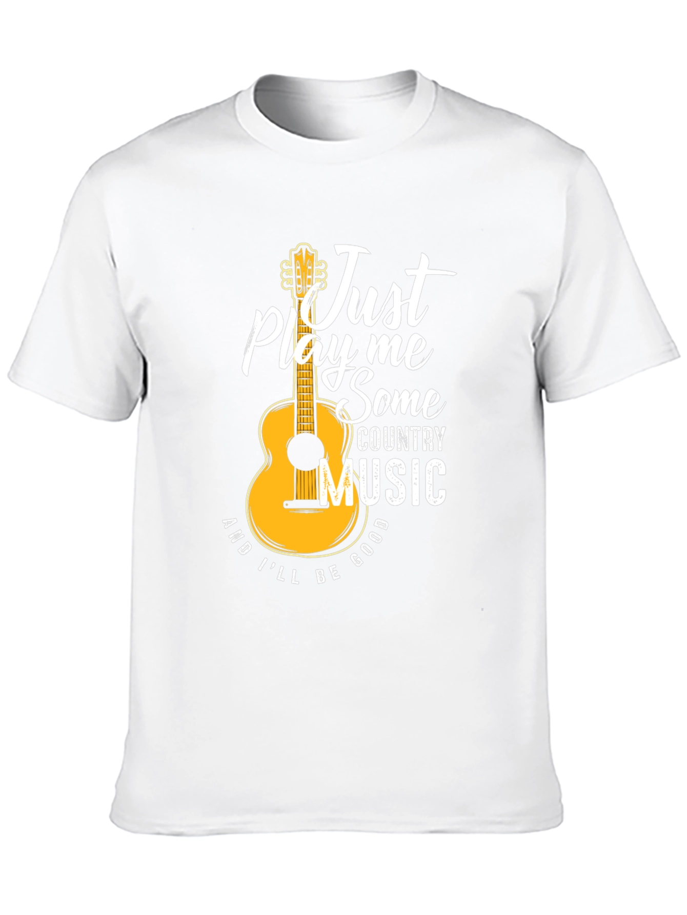 Black Just Play Me Some Country Music Graphic T-Shirt view 10