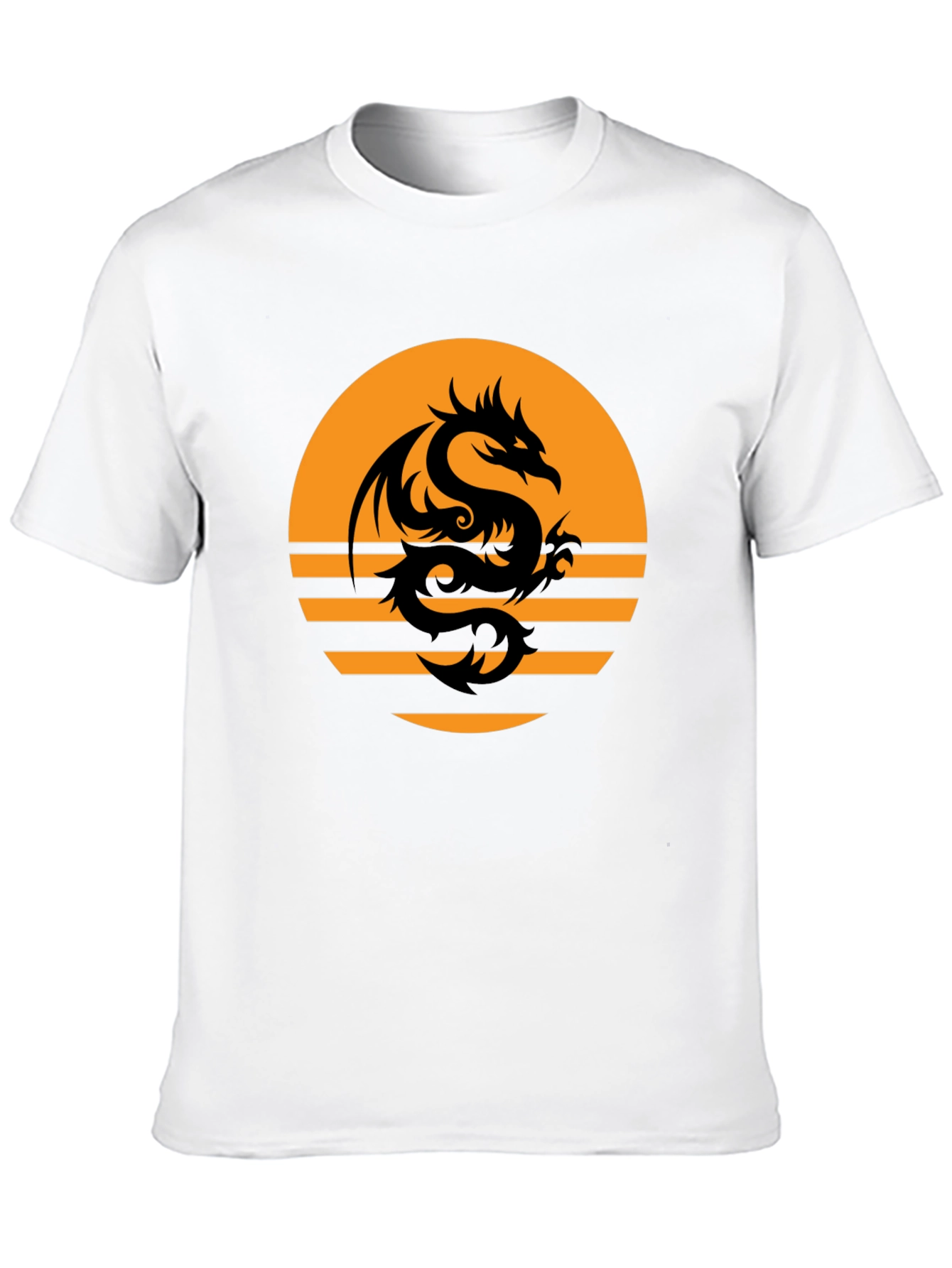 Black Dragon Sunset Graphic Tee - Black Cotton Blend view 10