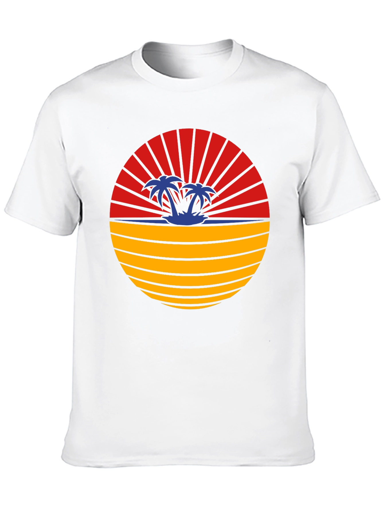 Black Retro Sunset Palm Tree T-Shirt view 10