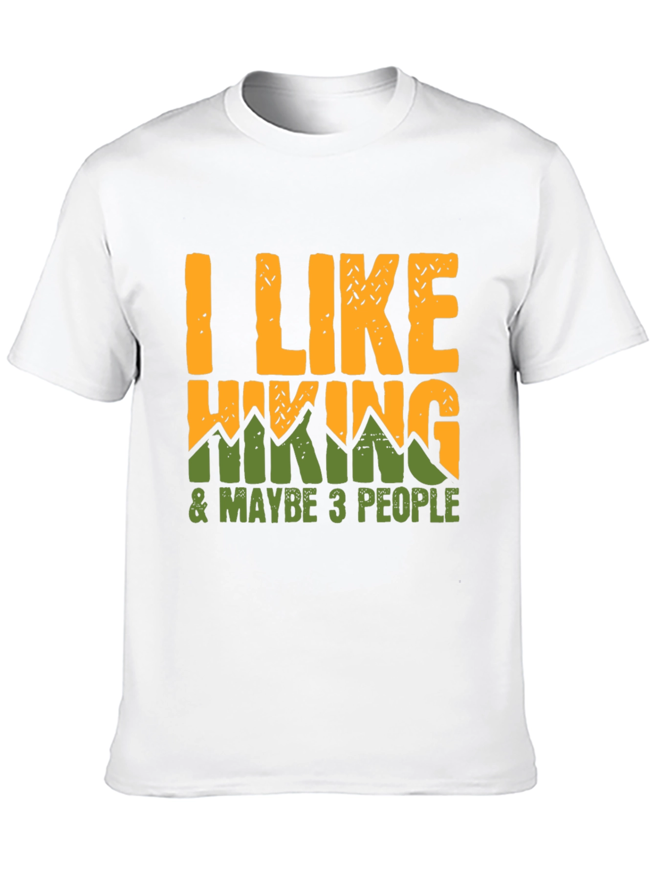 Black I Like Hiking & Maybe 3 People T-Shirt view 10