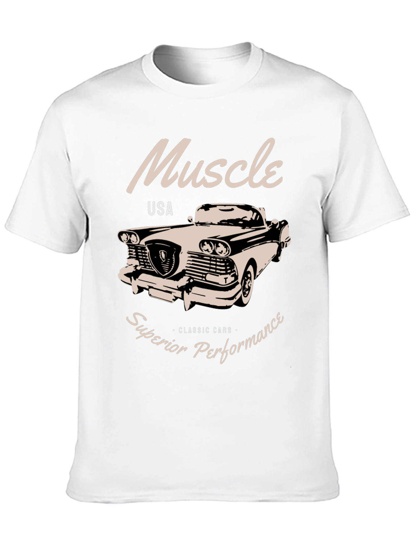 Black Muscle Car T-Shirt - Superior Performance Classic Tee view 10