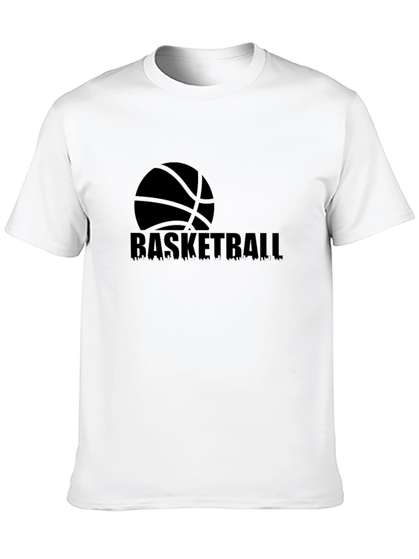 Black Men's Black Basketball Graphic Tee view 10