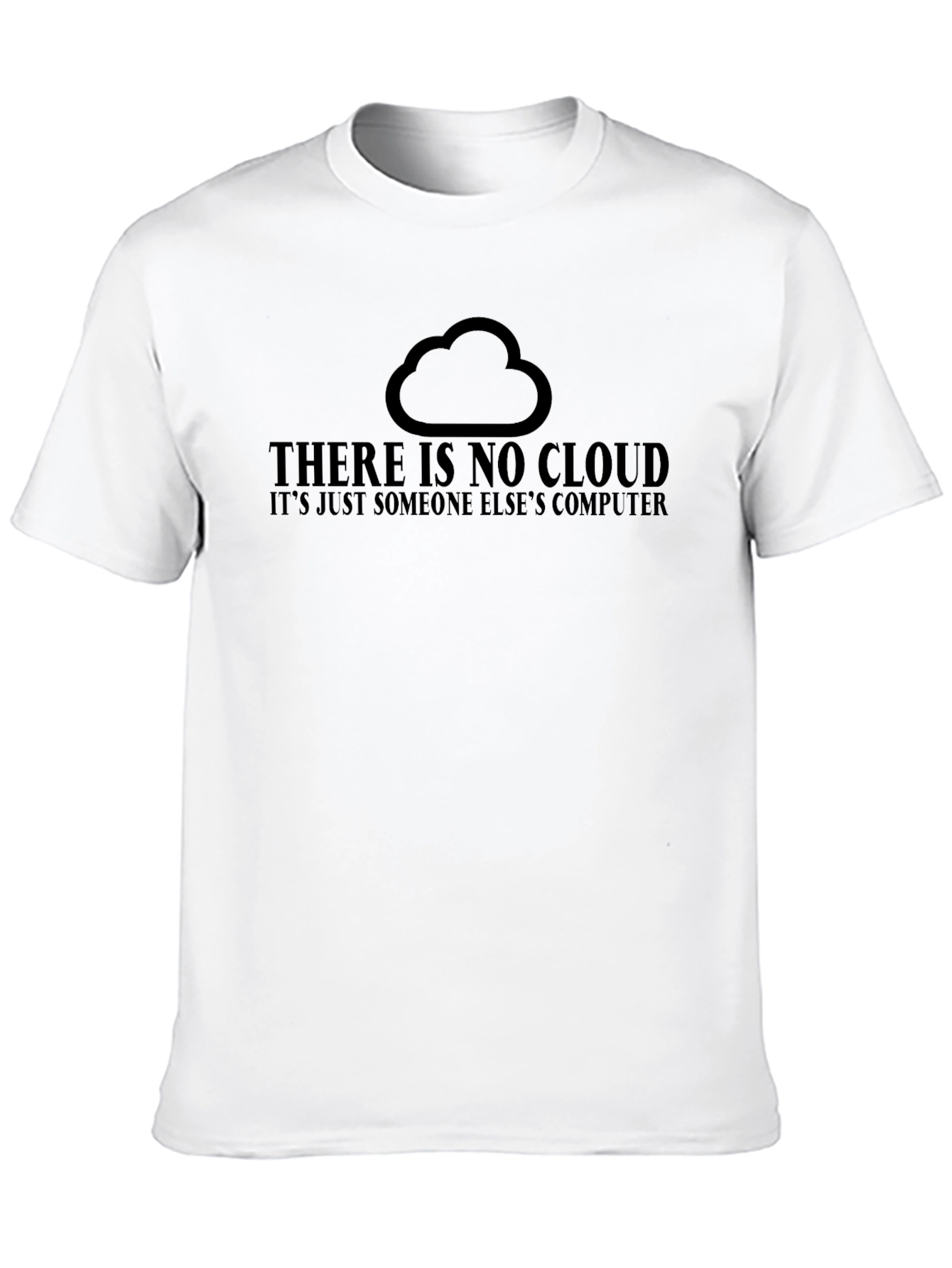 Black Geeky 'There Is No Cloud' Black T-Shirt view 10