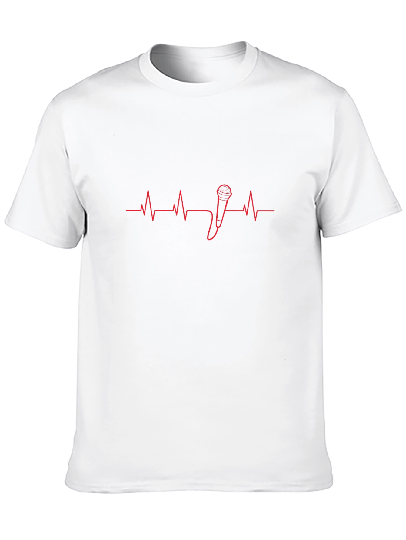 Black Microphone Heartbeat Graphic Tee - Black view 10