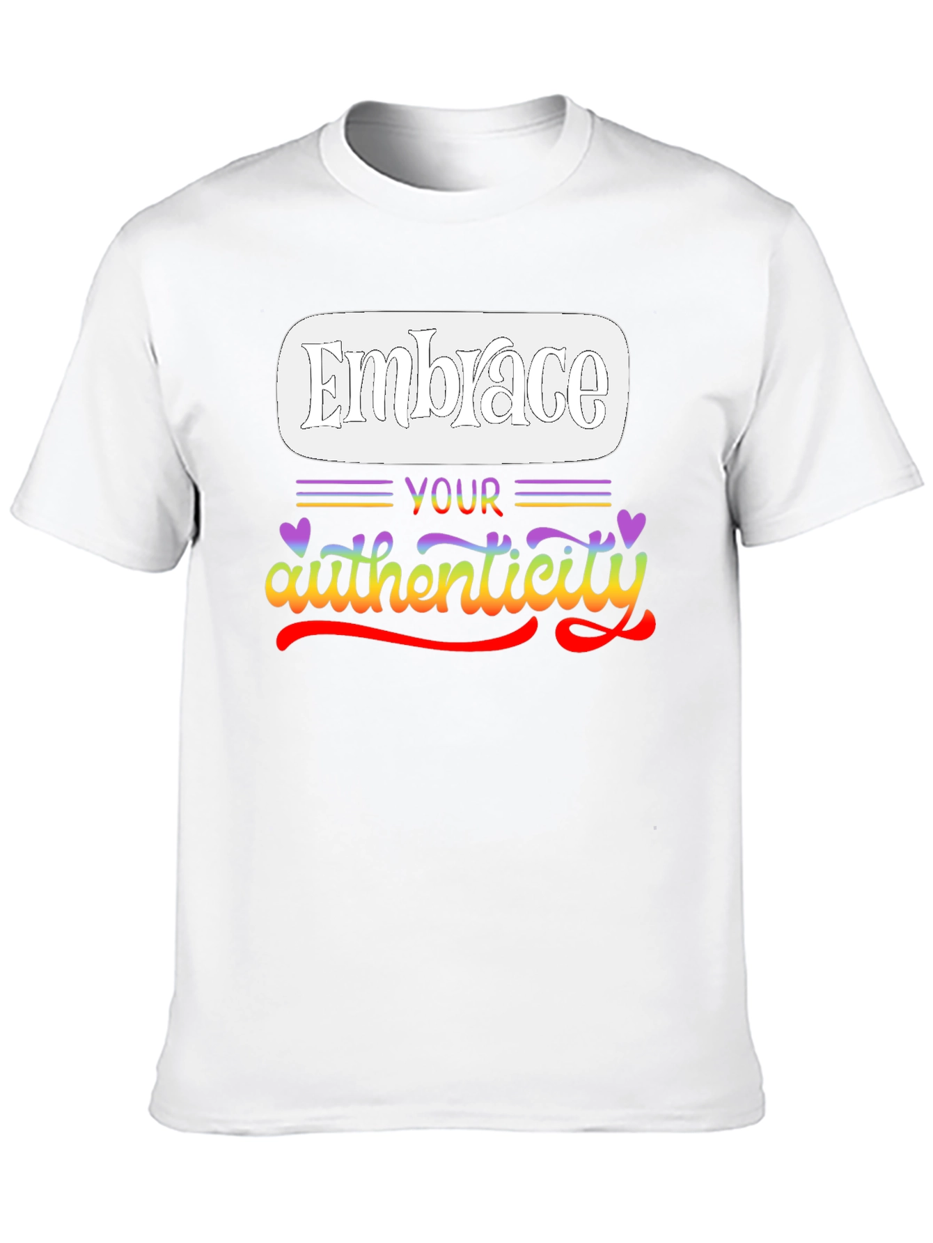 Black Embrace Your Authenticity Graphic Tee view 10
