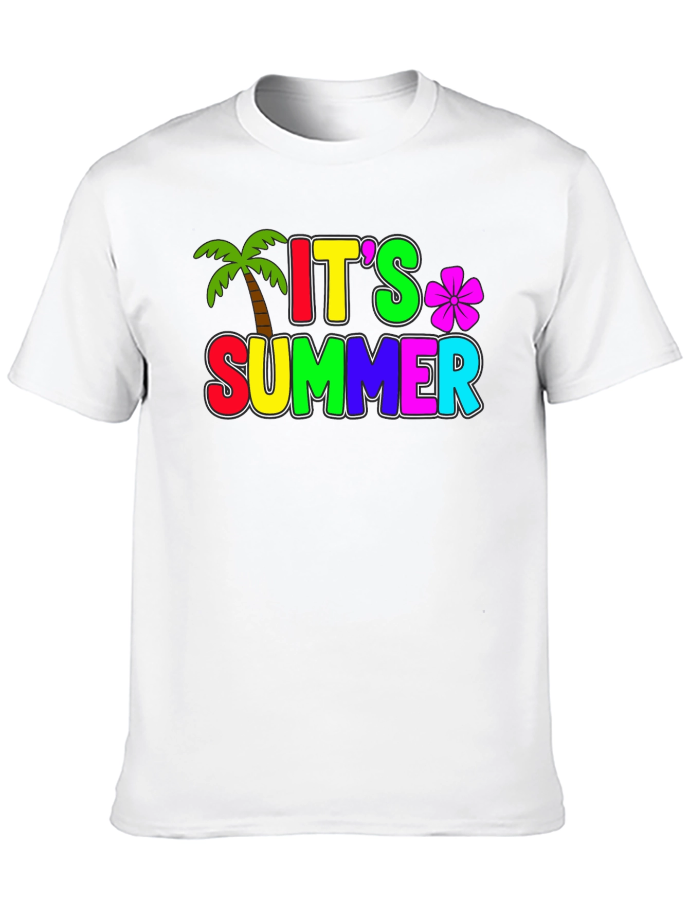 Black It's Summer Black T-Shirt view 10