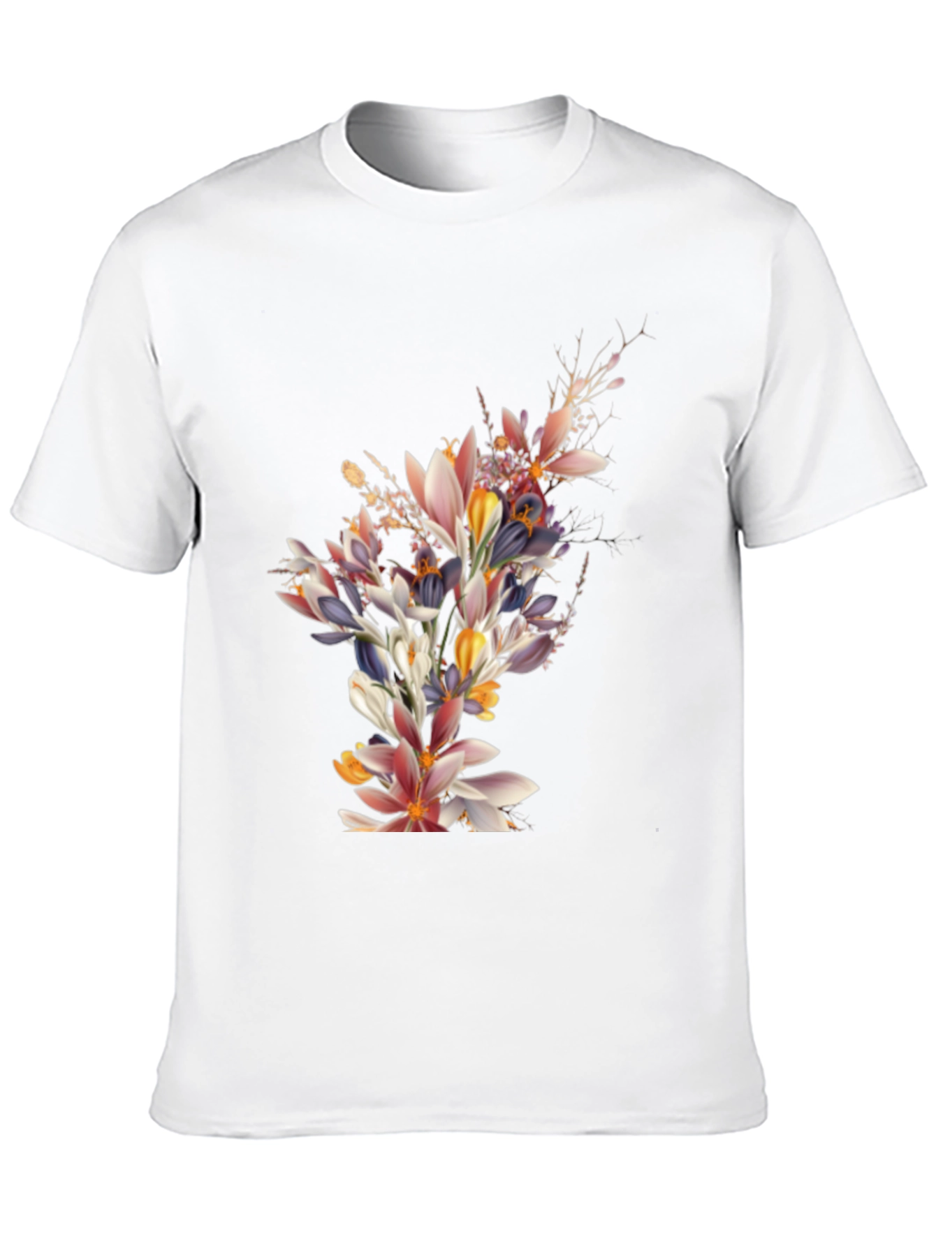 Black Floral Print Black T-Shirt view 10