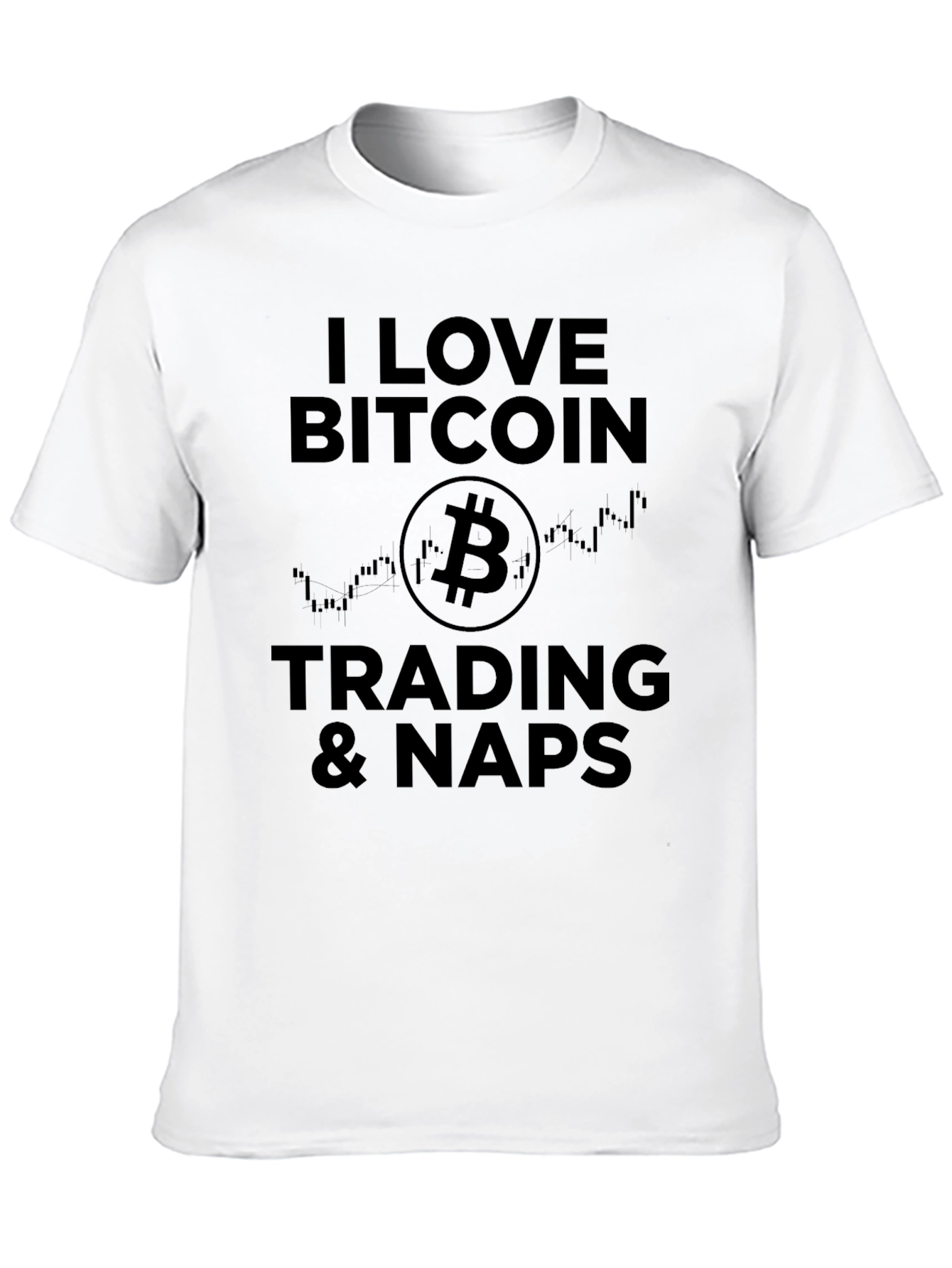 Camiseta Negra "I Love Bitcoin Trading & Naps"