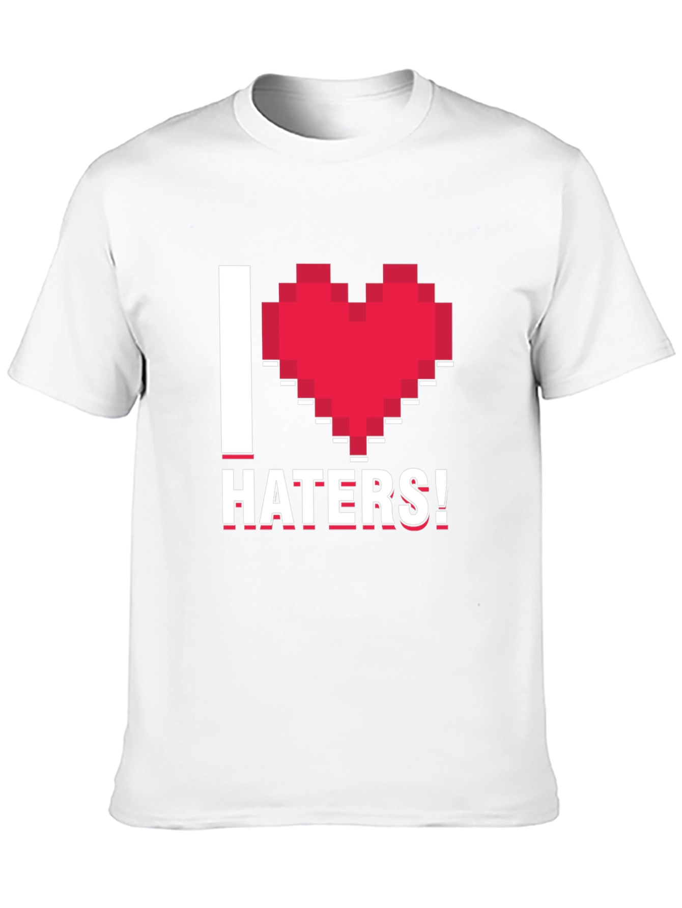 Black I Heart Haters Pixel Graphic Tee view 10