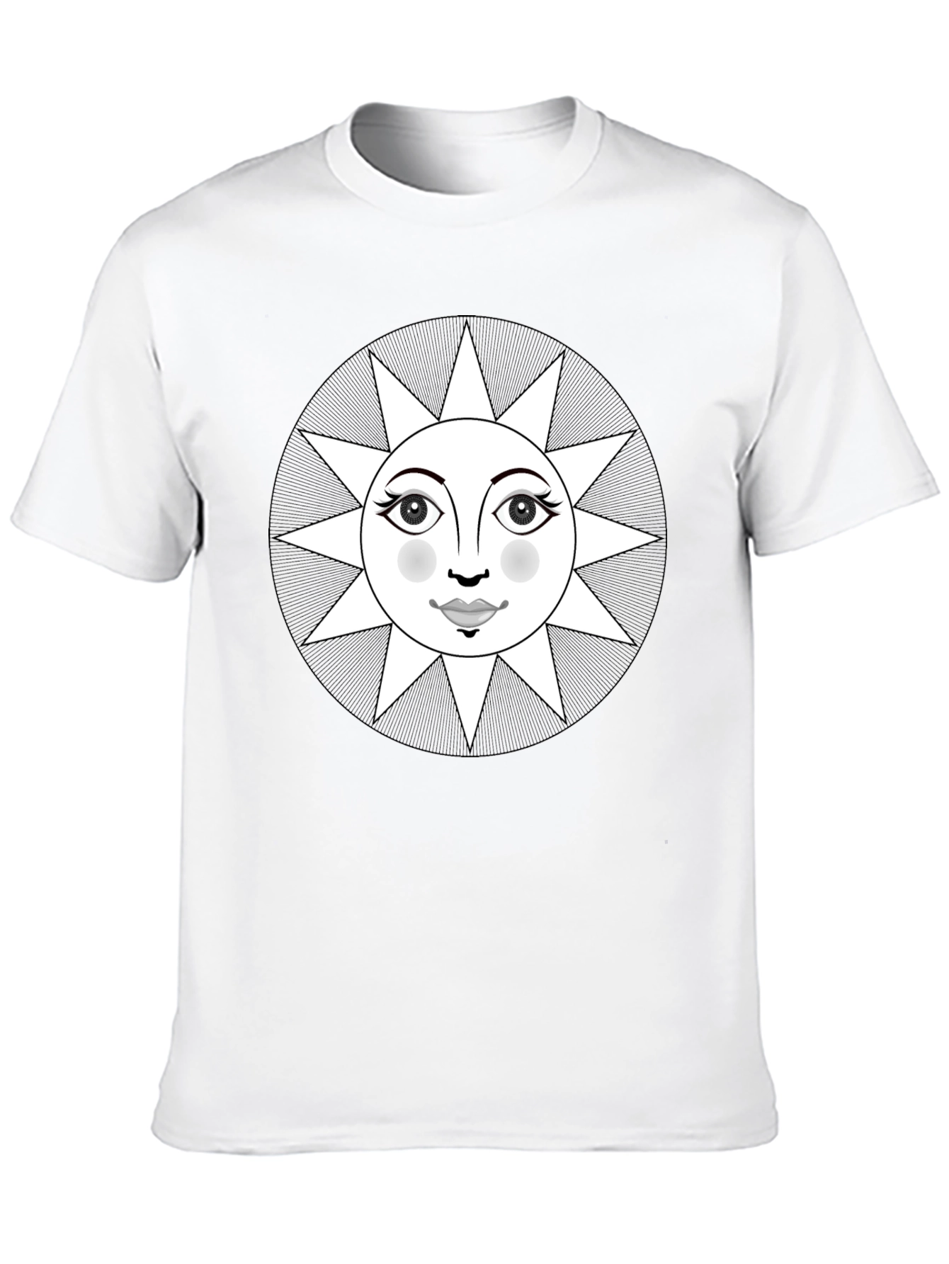 Black Celestial Sun Face Graphic Tee - Black view 10