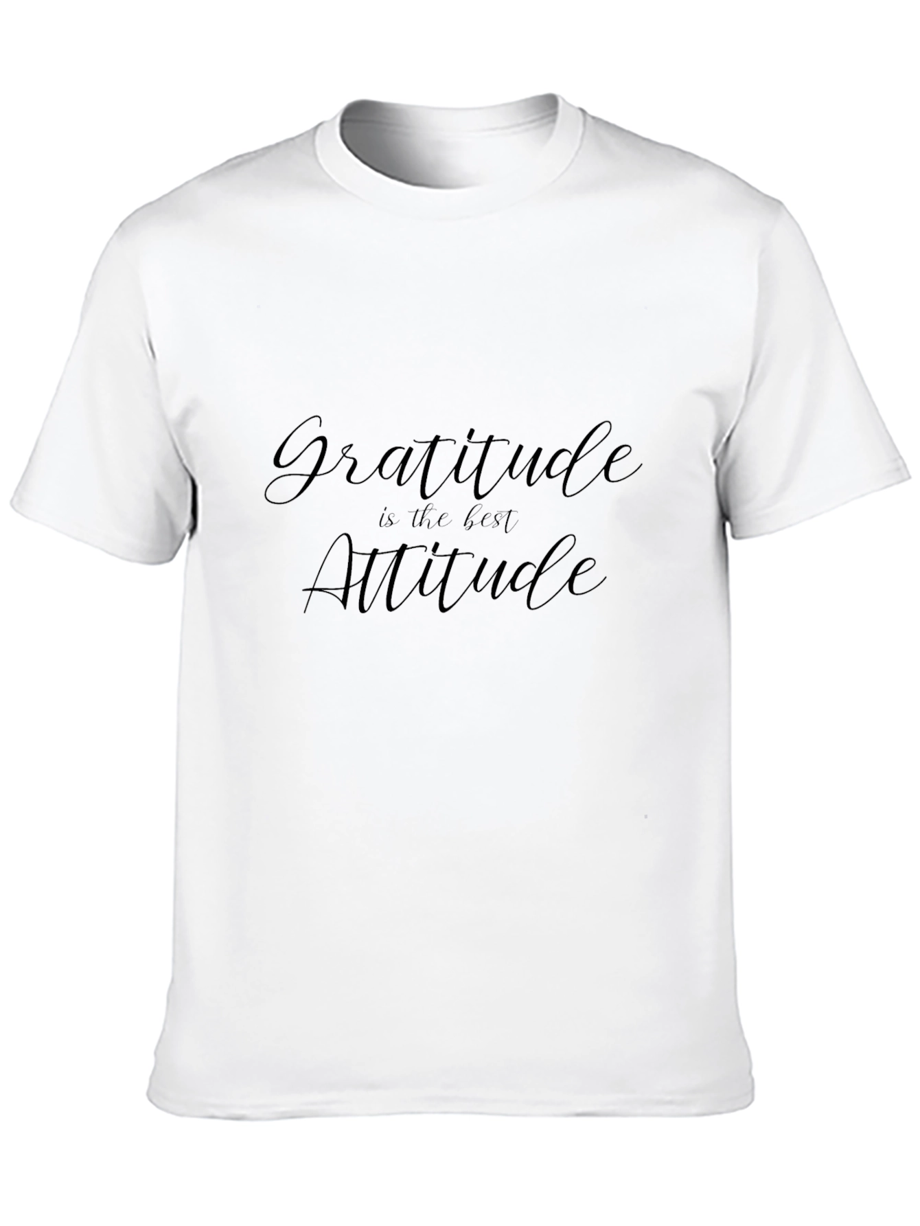 Black Gratitude Attitude Black T-Shirt view 10