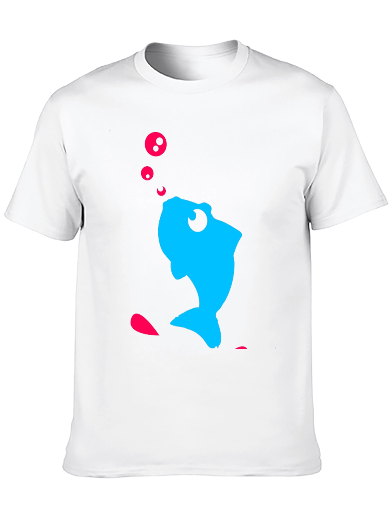 Black Fun Fish Graphic Tee - Black Cotton T-Shirt view 10