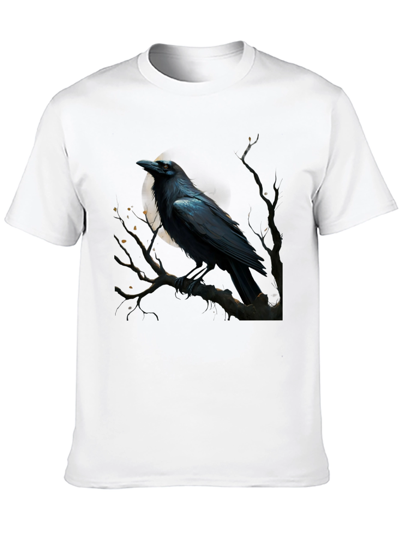 Black Raven Graphic T-Shirt - Men's Black Tee view 10
