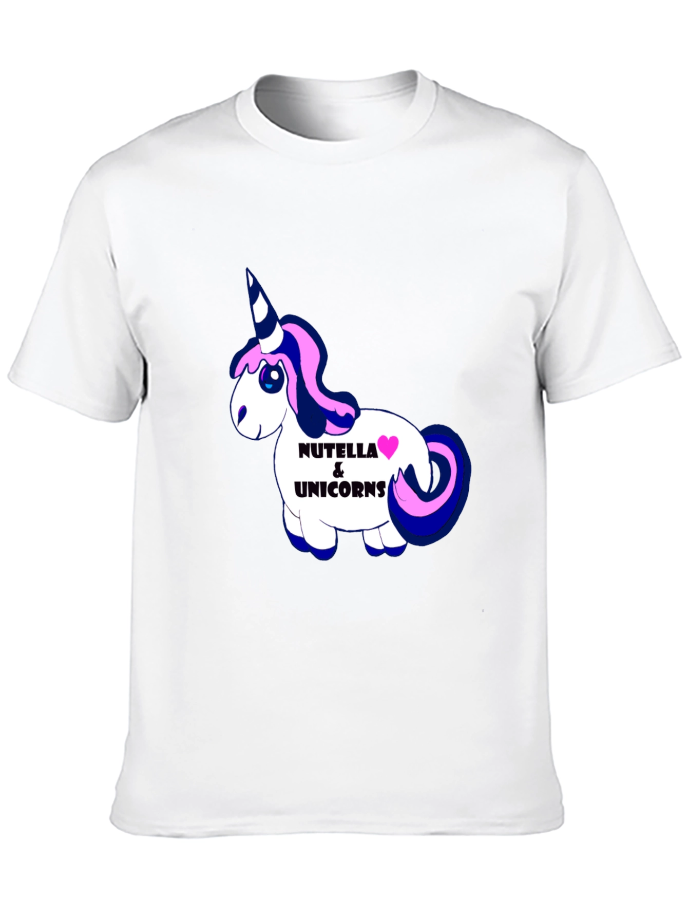 Black Nutella & Unicorns Graphic Black T-Shirt view 10