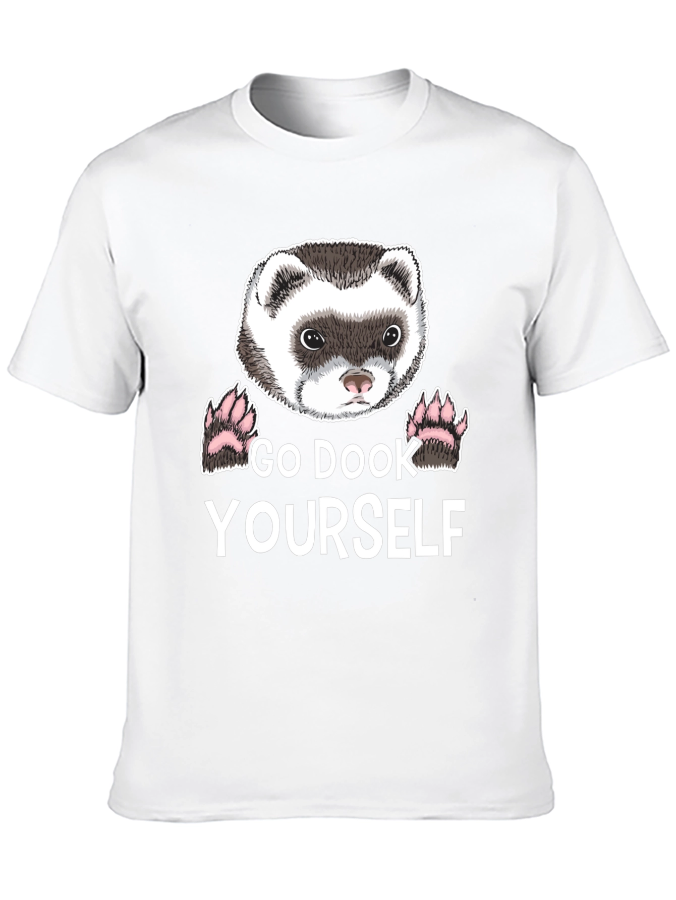 Black Go Dook Yourself Ferret T-Shirt view 10
