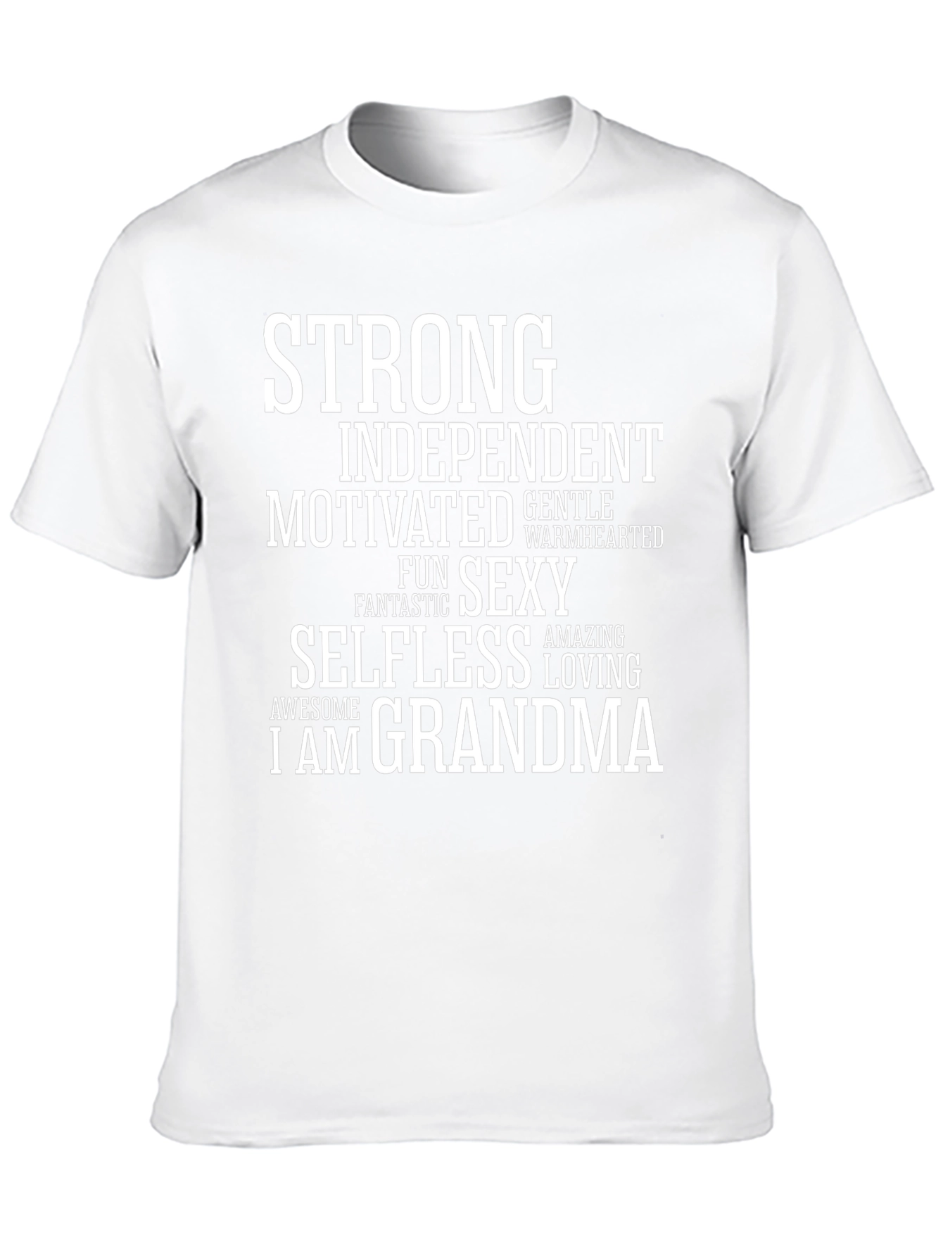 Strong Grandma T-Shirt - Black - 10