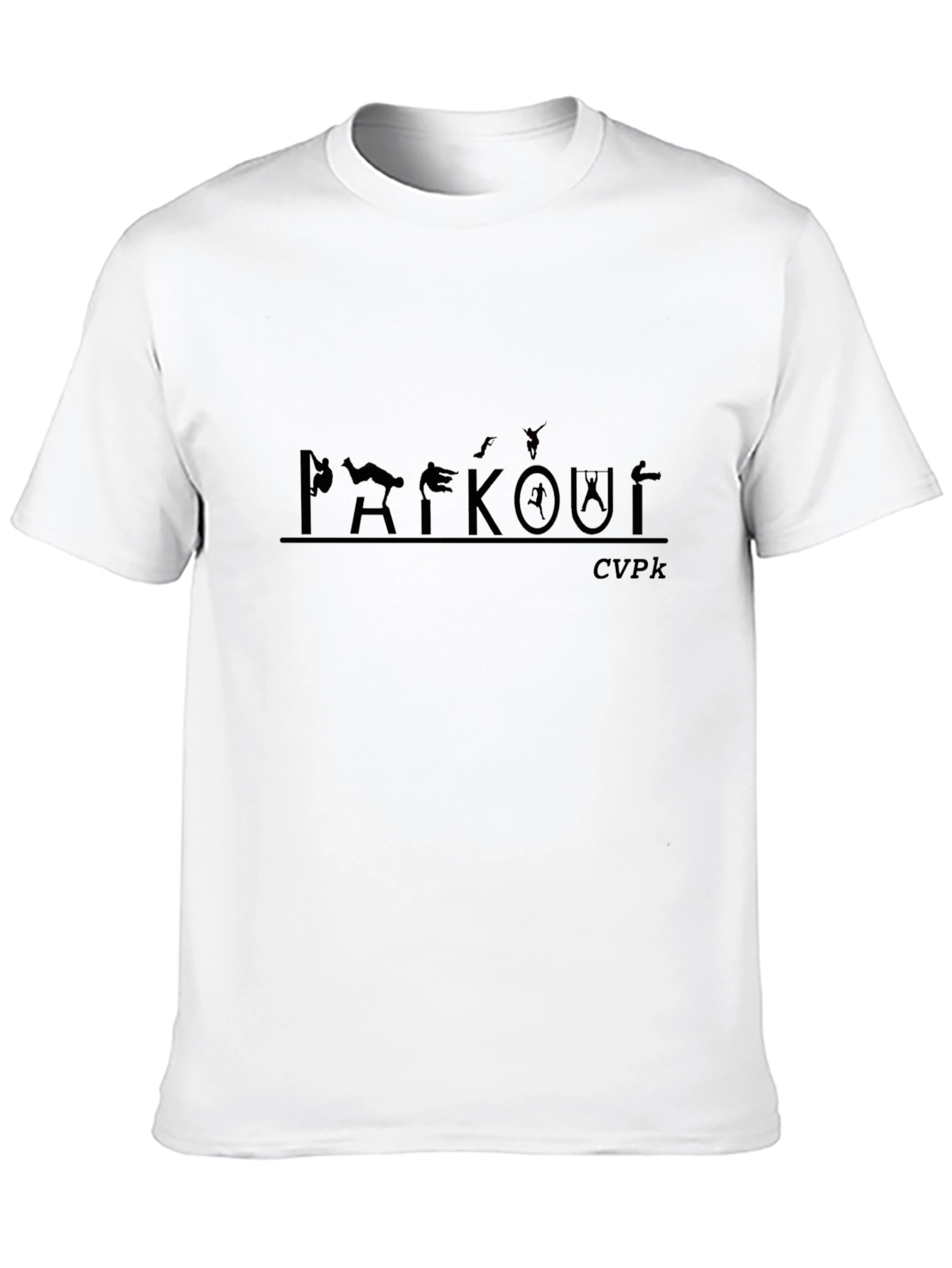 Black Parkour Graphic Black T-Shirt view 10
