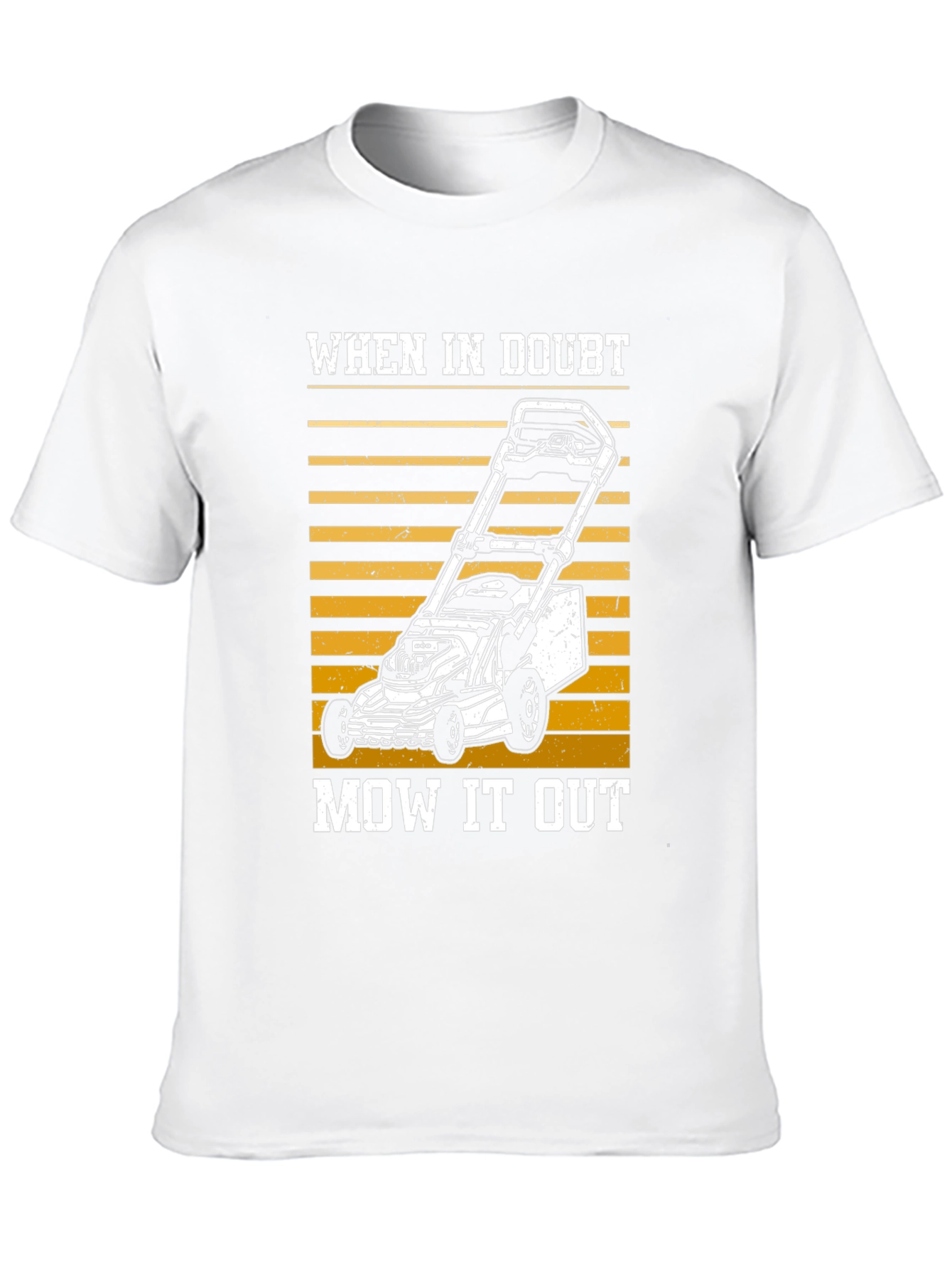 Black When In Doubt Mow It Out T-Shirt view 10