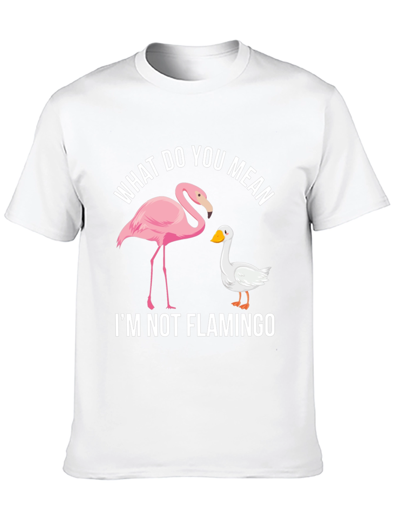 Black Funny "I'm Not Flamingo" Graphic Tee view 10
