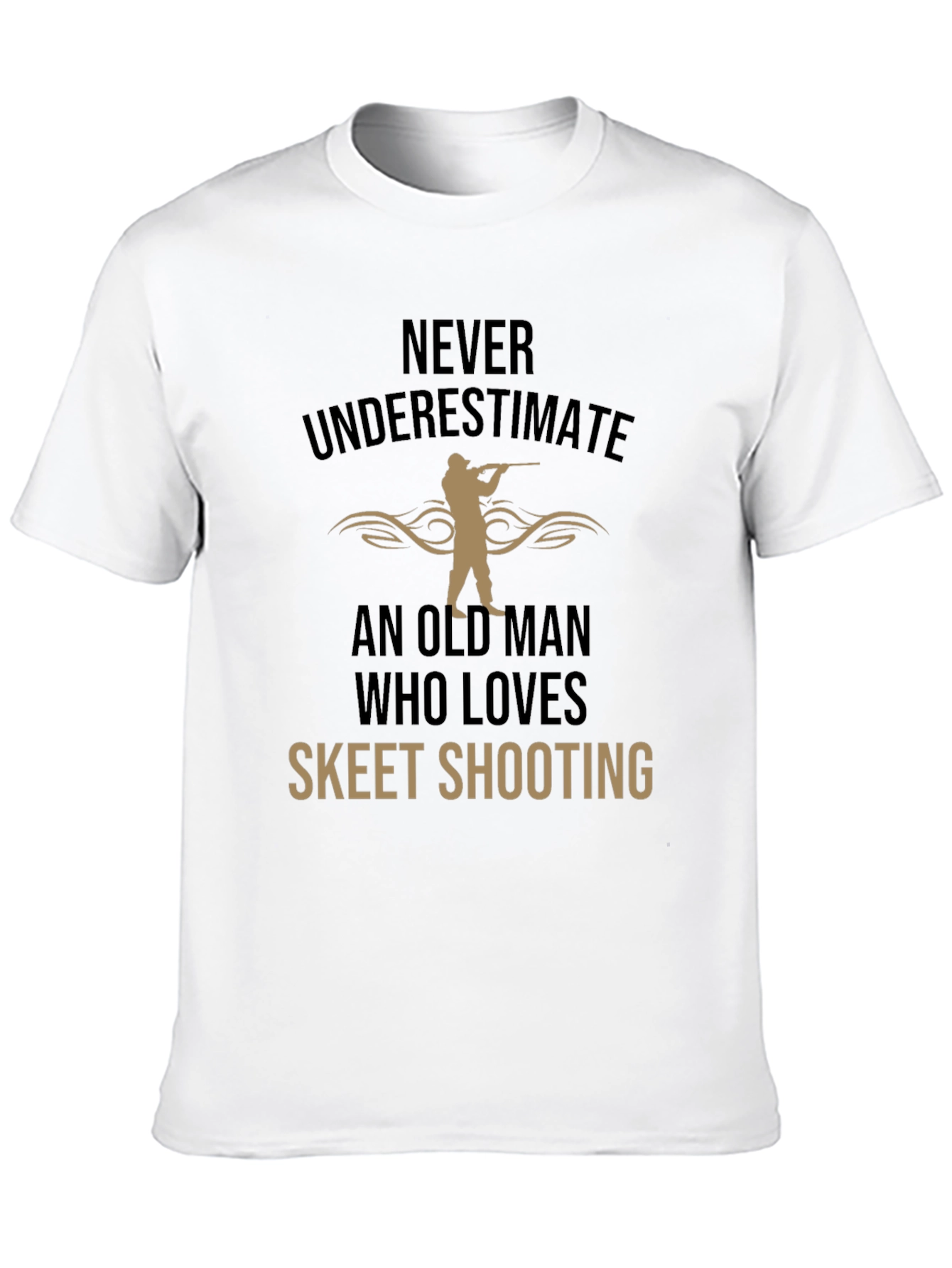 Black Skeet Shooting Old Man T-Shirt view 10