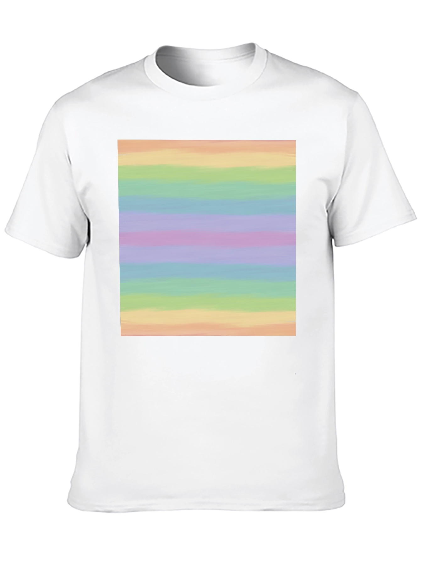 Black Rainbow Stripe Graphic Tee - Soft Cotton Blend view 10