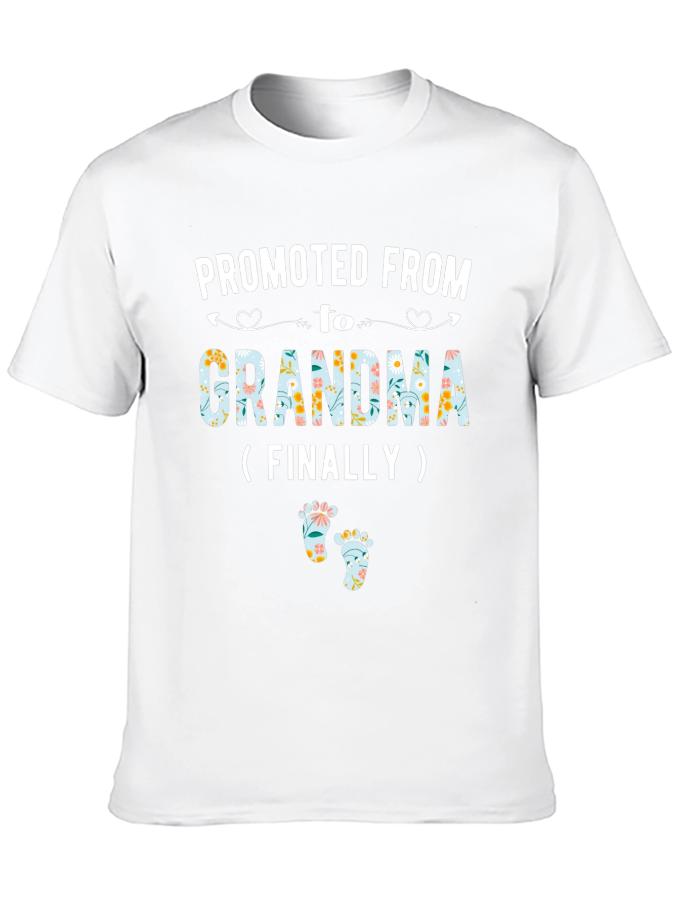 Black Promoted to Grandma Floral T-Shirt view 10