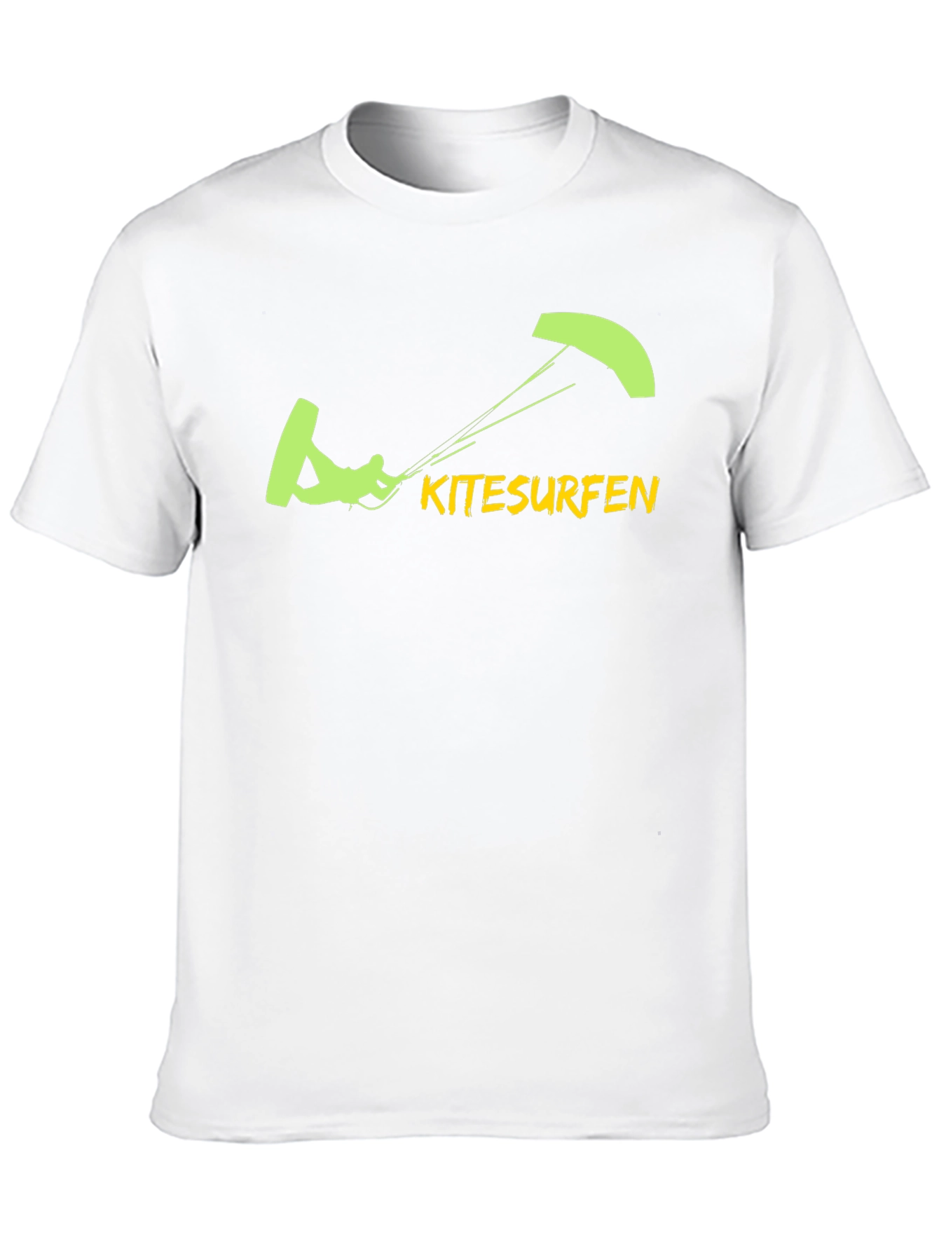 Black Kitesurfen Graphic Tee - Black Cotton T-Shirt view 10