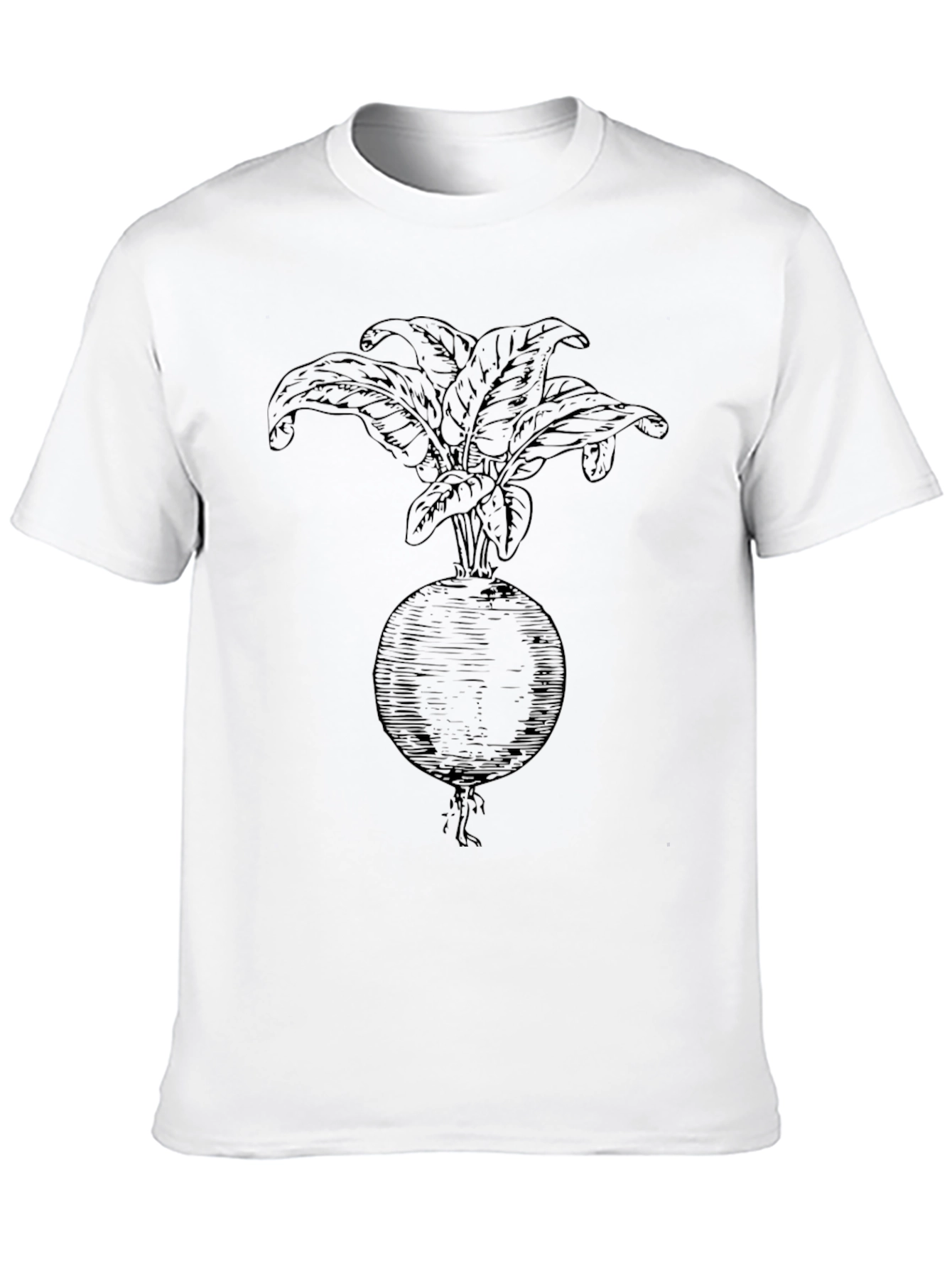 Black Radish Graphic Tee - Bold Black Cotton Shirt view 10