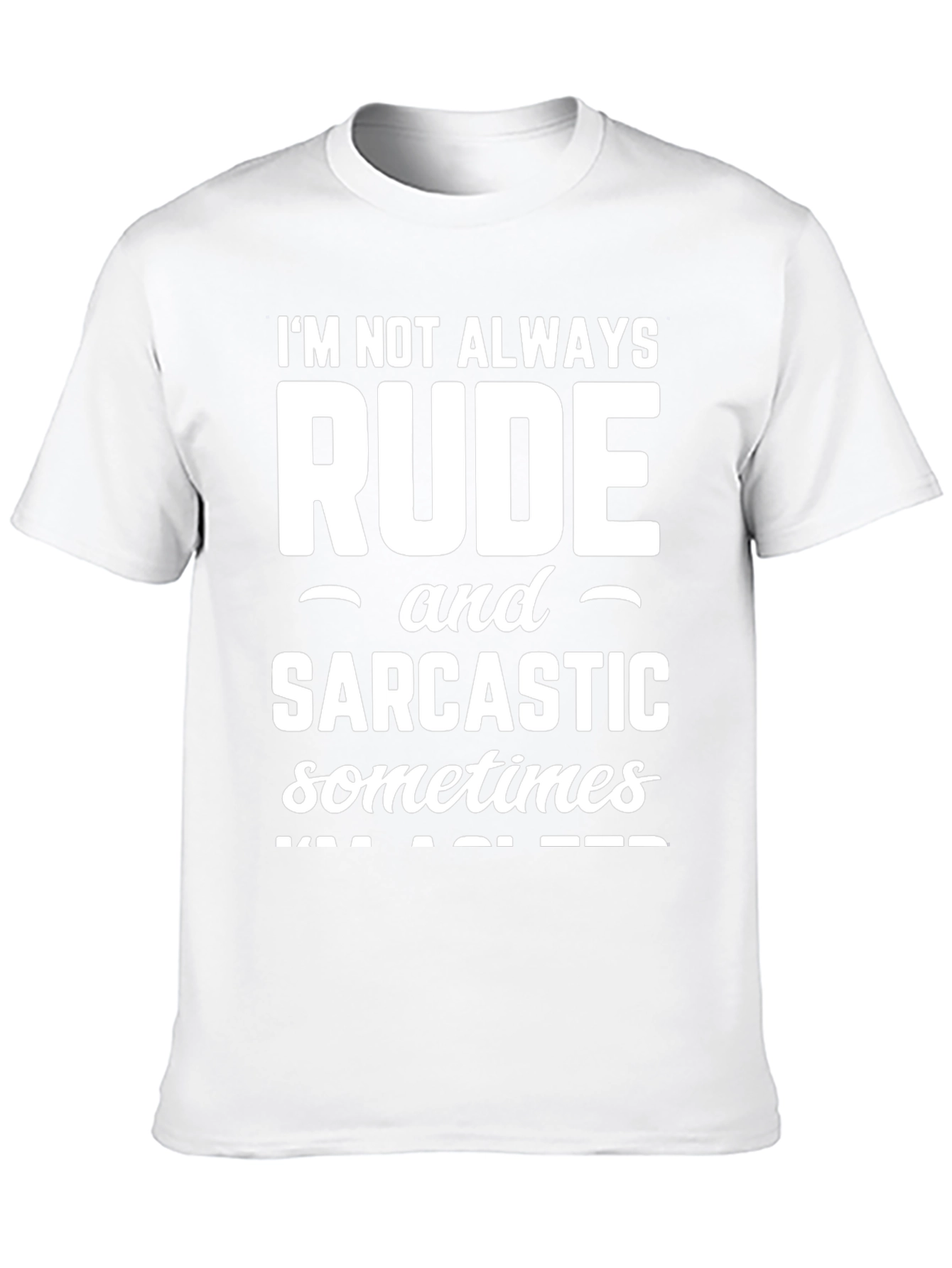 Black Sarcastic Humor Graphic T-Shirt - Black view 10