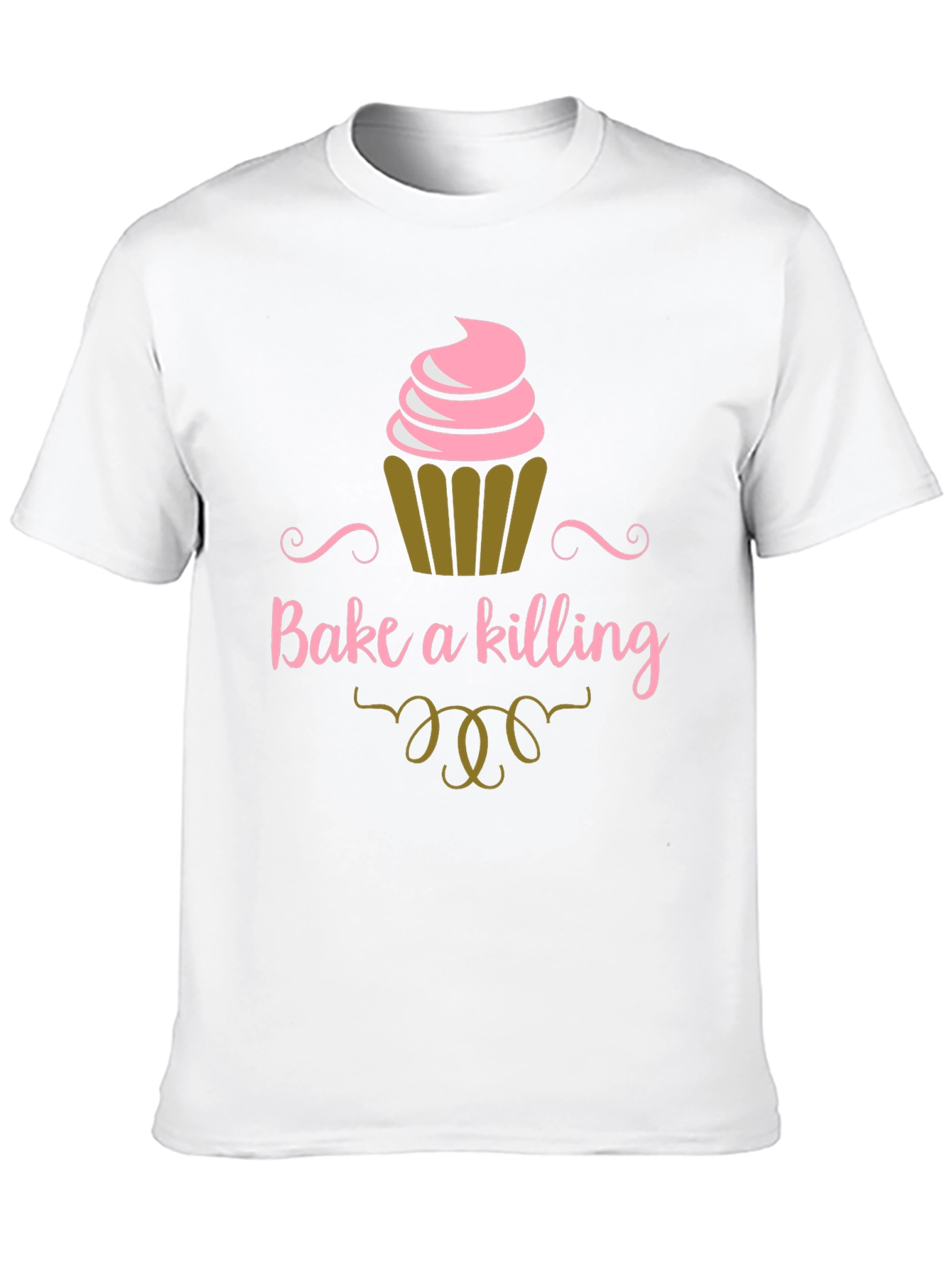 Black Bake a Killing T-Shirt - Funny Cupcake Tee view 10